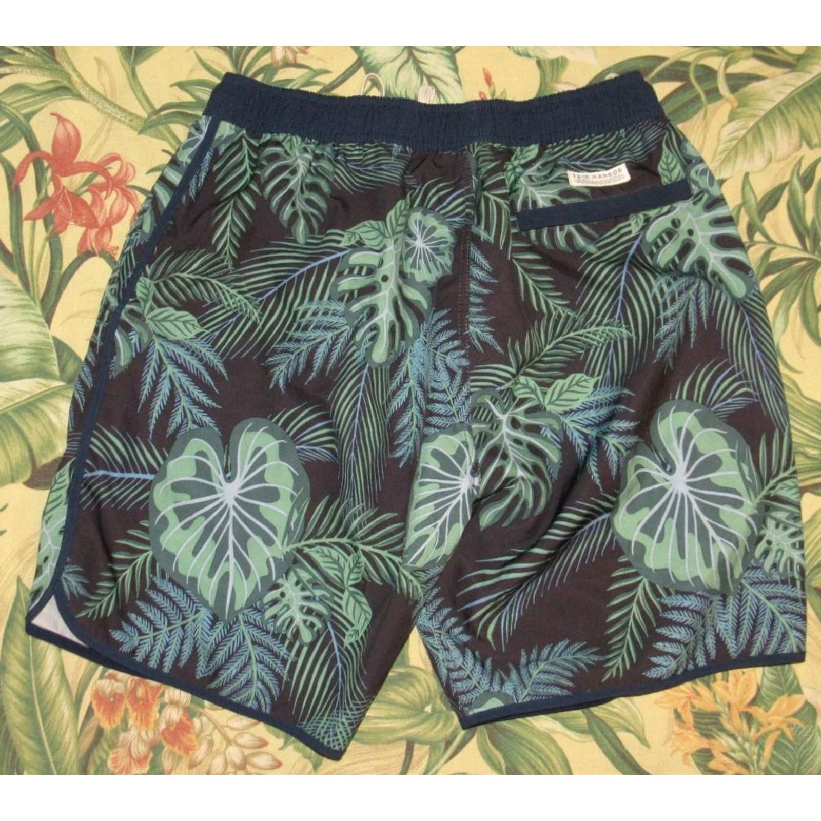 Vintage FAIR HARBOR Green 8" Lined Shorts Large L Mens Size US 33 - 3 Thumbnail