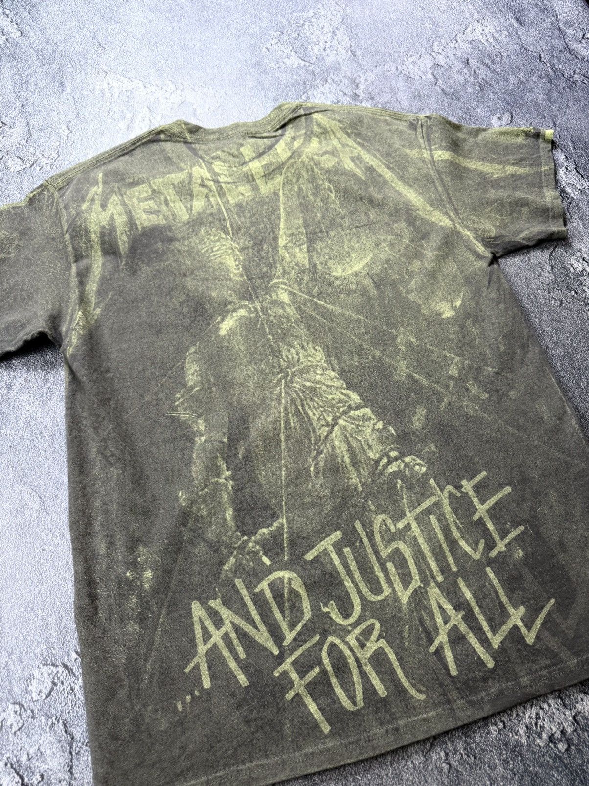 Metallica Metallica 2014 And Justice For All Aop Graphic Neon T Shirt Size US L / EU 52-54 / 3 - 7 Thumbnail