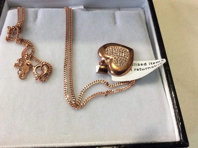 Designer KeepSafe Rose Gold heart necklace Size ONE SIZE - 2 Thumbnail