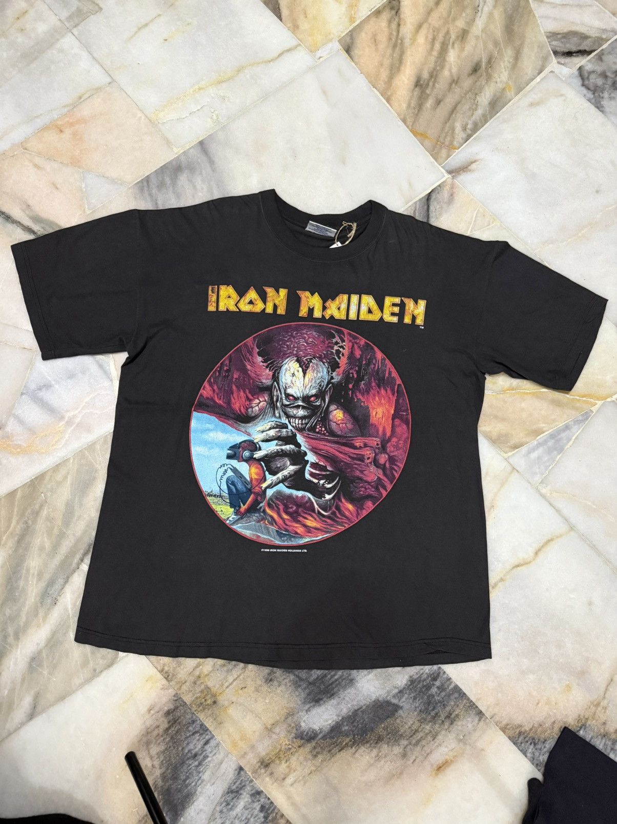 Band Tees × Vintage IRON MAIDEN tag rewood 1998 copyright Size US XL / EU 56 / 4 - 1 Thumbnail