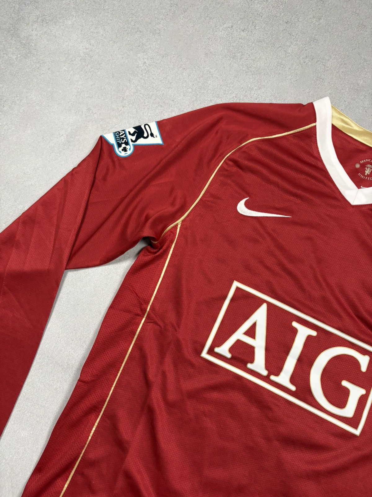 Nike Manchester United 2006/07 Long Sleeve Jersey Solskjær 20 AIG Size US L / EU 52-54 / 3 - 6 Thumbnail