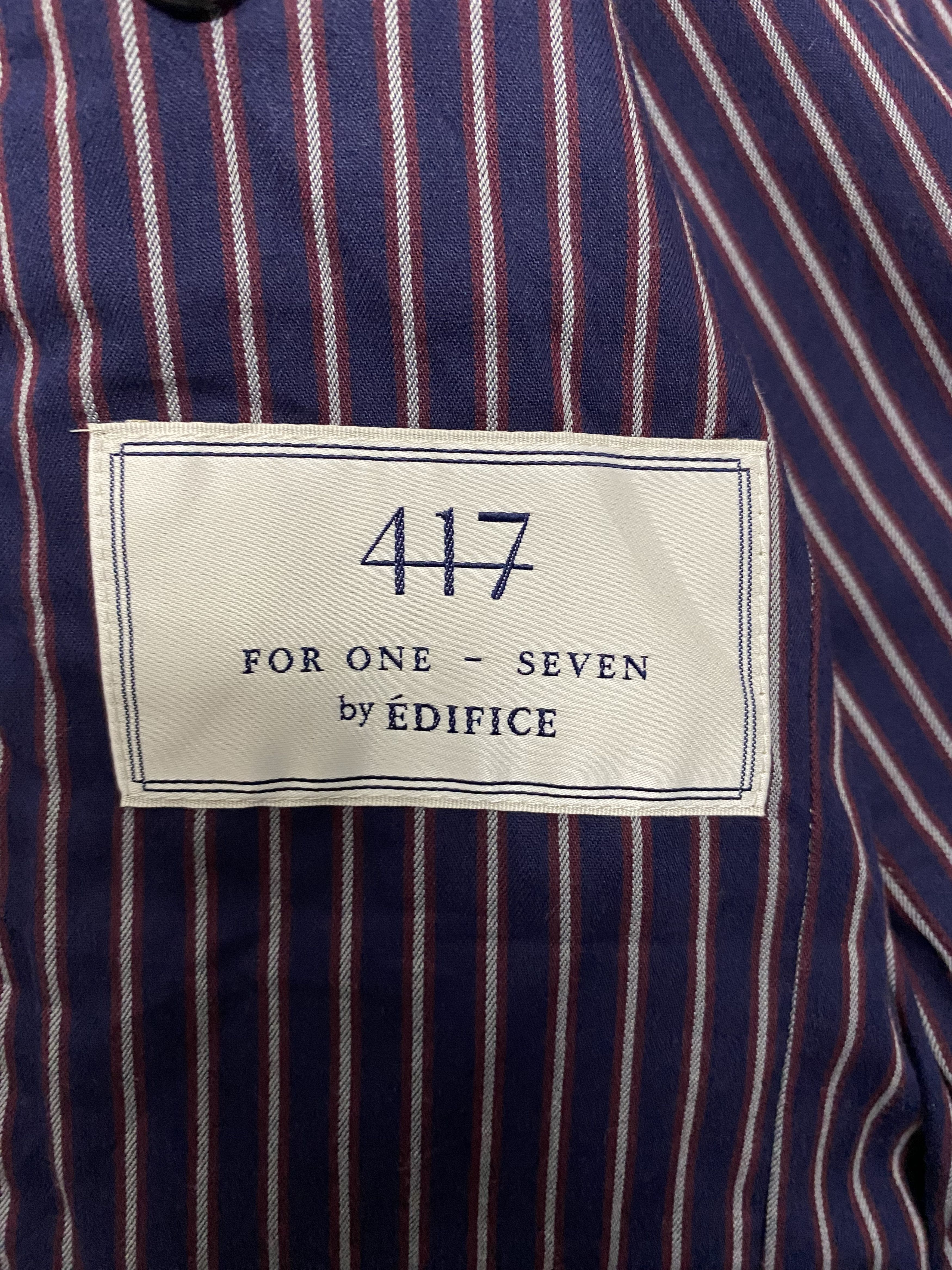 Edifice Japan 417 FOR ONE SEVEN by ÉDIFICE Navy Gold Button Coat Blazer Size US S / EU 44-46 / 1 - 7 Thumbnail