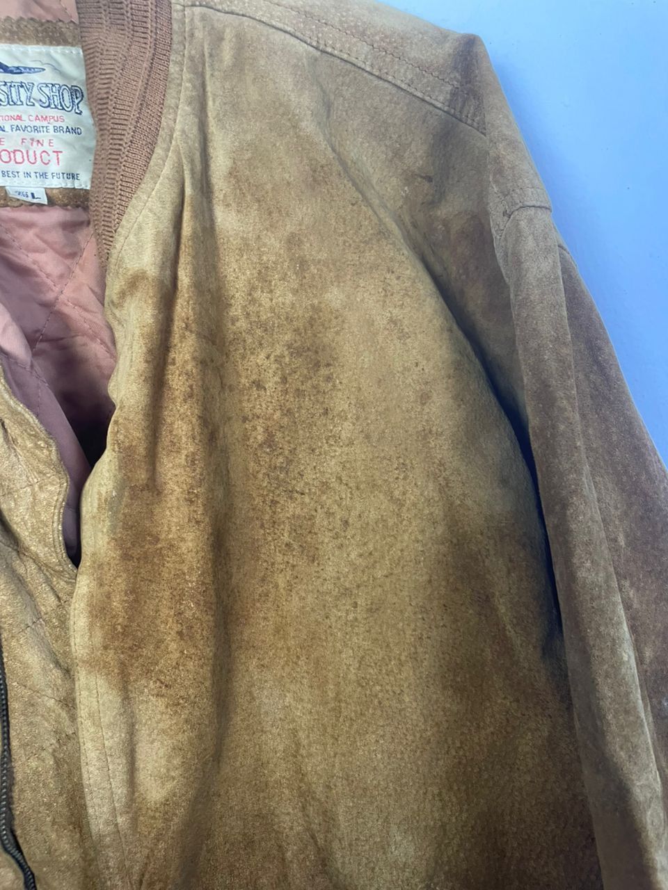 Designer × Vintage Vintage UNIVERSITY SHOP Leather Jacket Size US L / EU 52-54 / 3 - 7 Thumbnail
