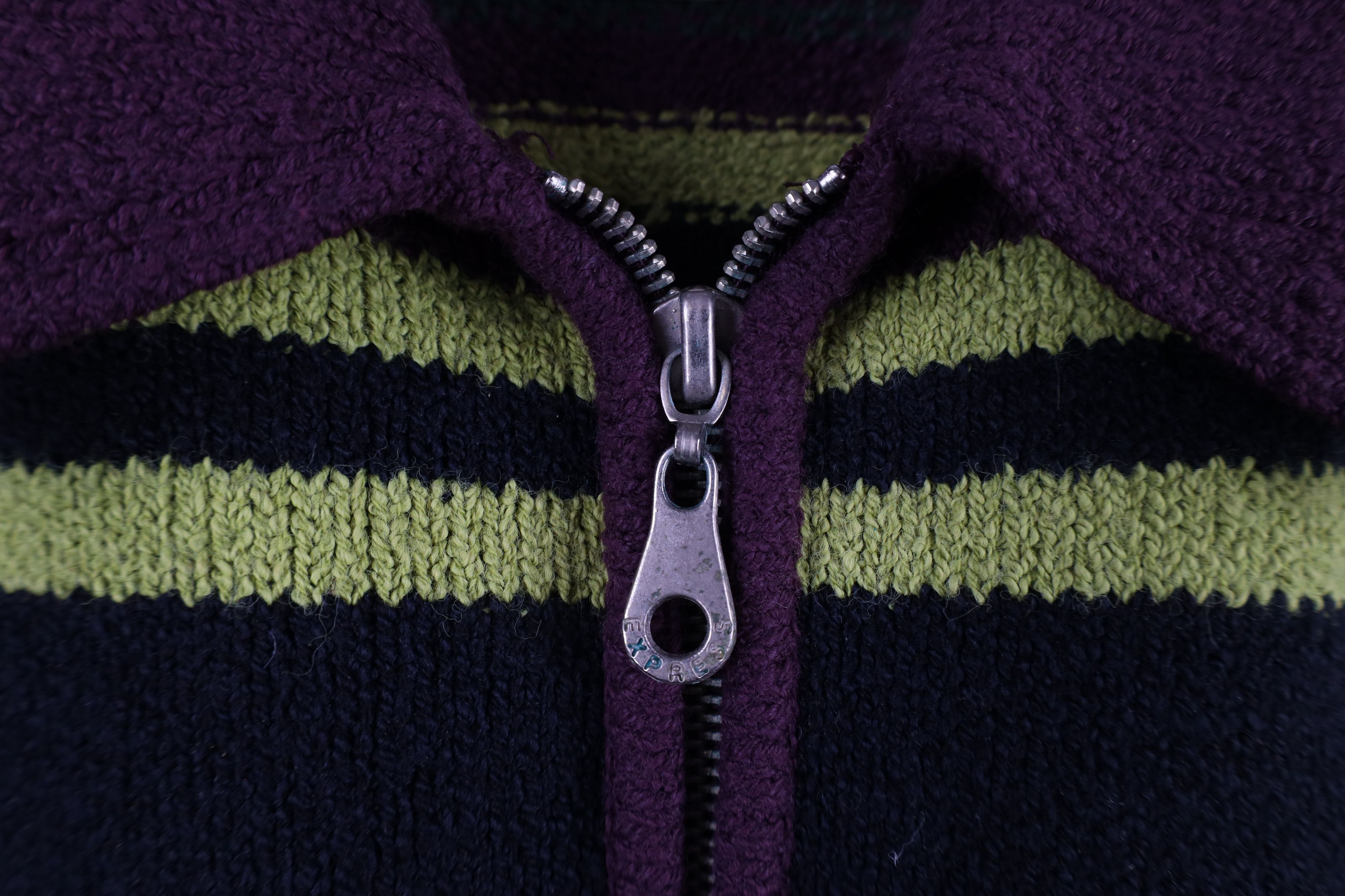 Vintage Vintage 90s Streetwear Block Knit Half Zip Collared Sweater Size M / US 6-8 / IT 42-44 - 4 Thumbnail