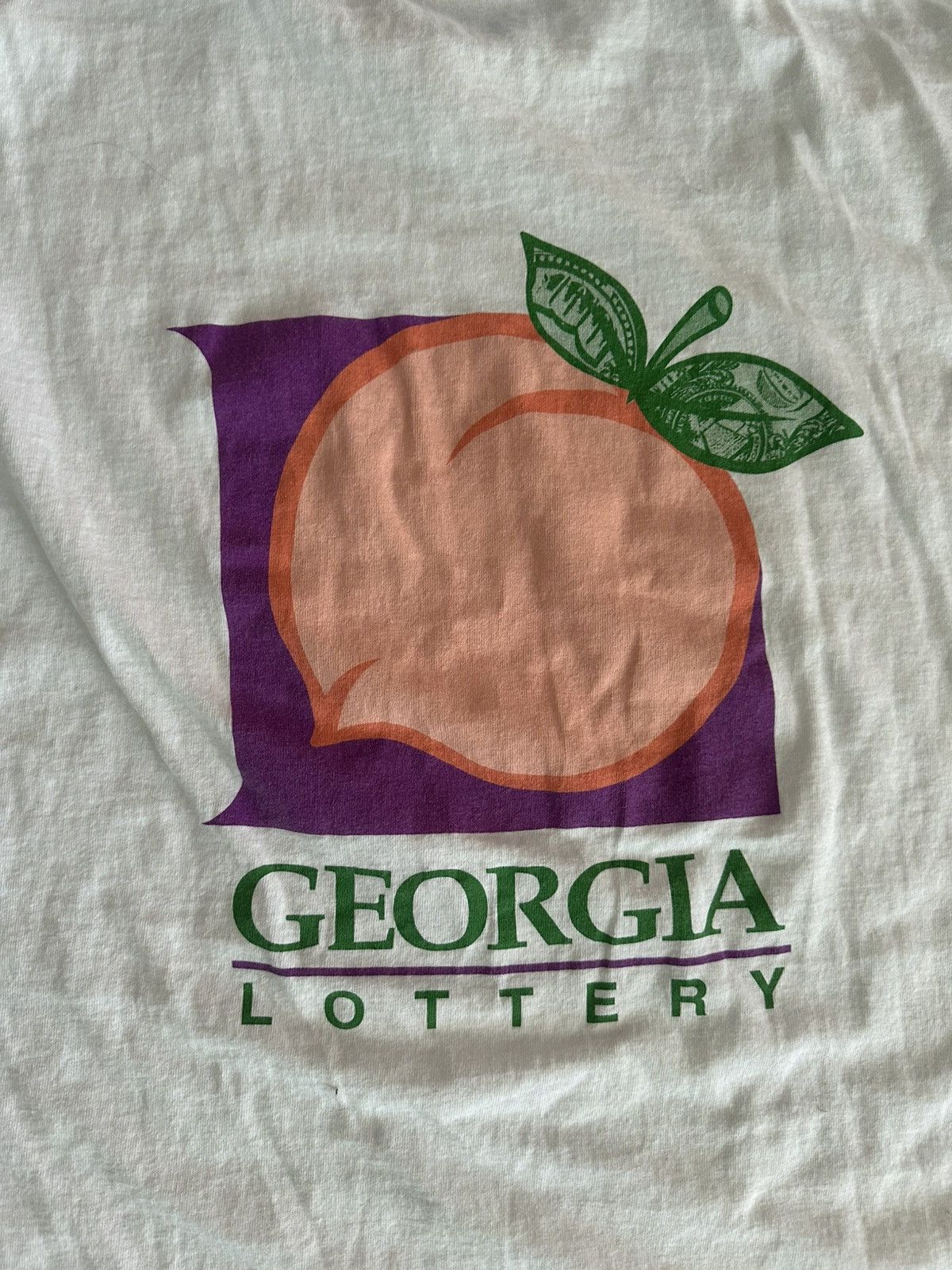 Fruit Of The Loom × Vintage Vintage Georgia Lottery Shirt Size US XL / EU 56 / 4 - 1 Thumbnail