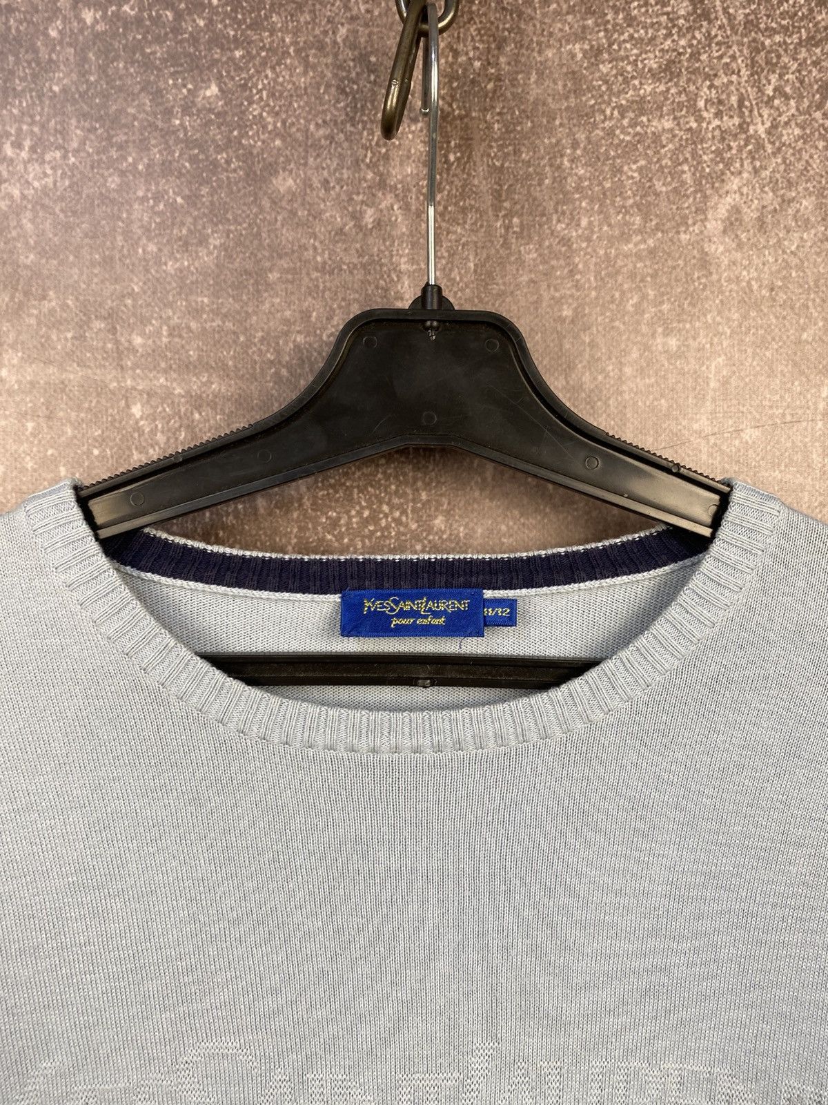Vintage Blue YSL Sweater Yves Saint Laurent Sweater Size US XXS / EU 40 - 4 Thumbnail