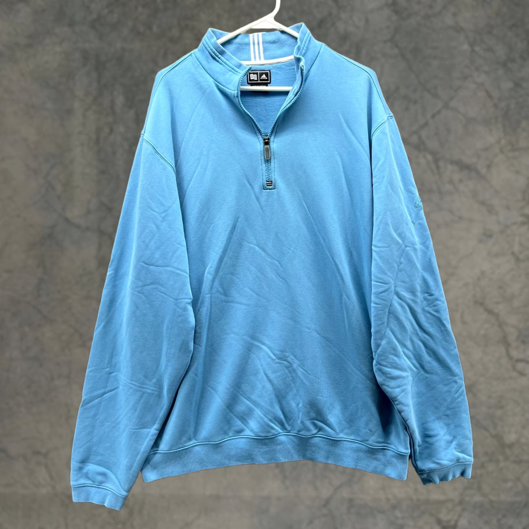 Adidas VINTAGE adidas Sweater Mens XL Adult Blue 1/4 Zip Pullover Fleece Logo 237758 XL Golf Regular Men Size US XL / EU 56 / 4 - 1 Thumbnail