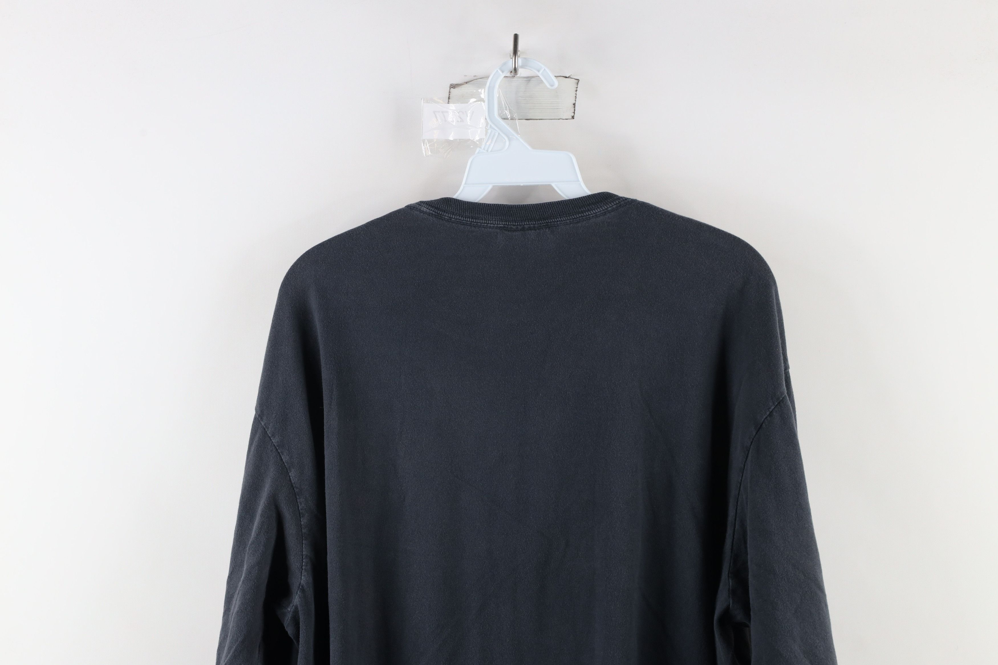 Vintage Vintage 90s Streetwear Long Sleeve T-Shirt Steel Blue Cotton Size US XL / EU 56 / 4 - 8 Thumbnail
