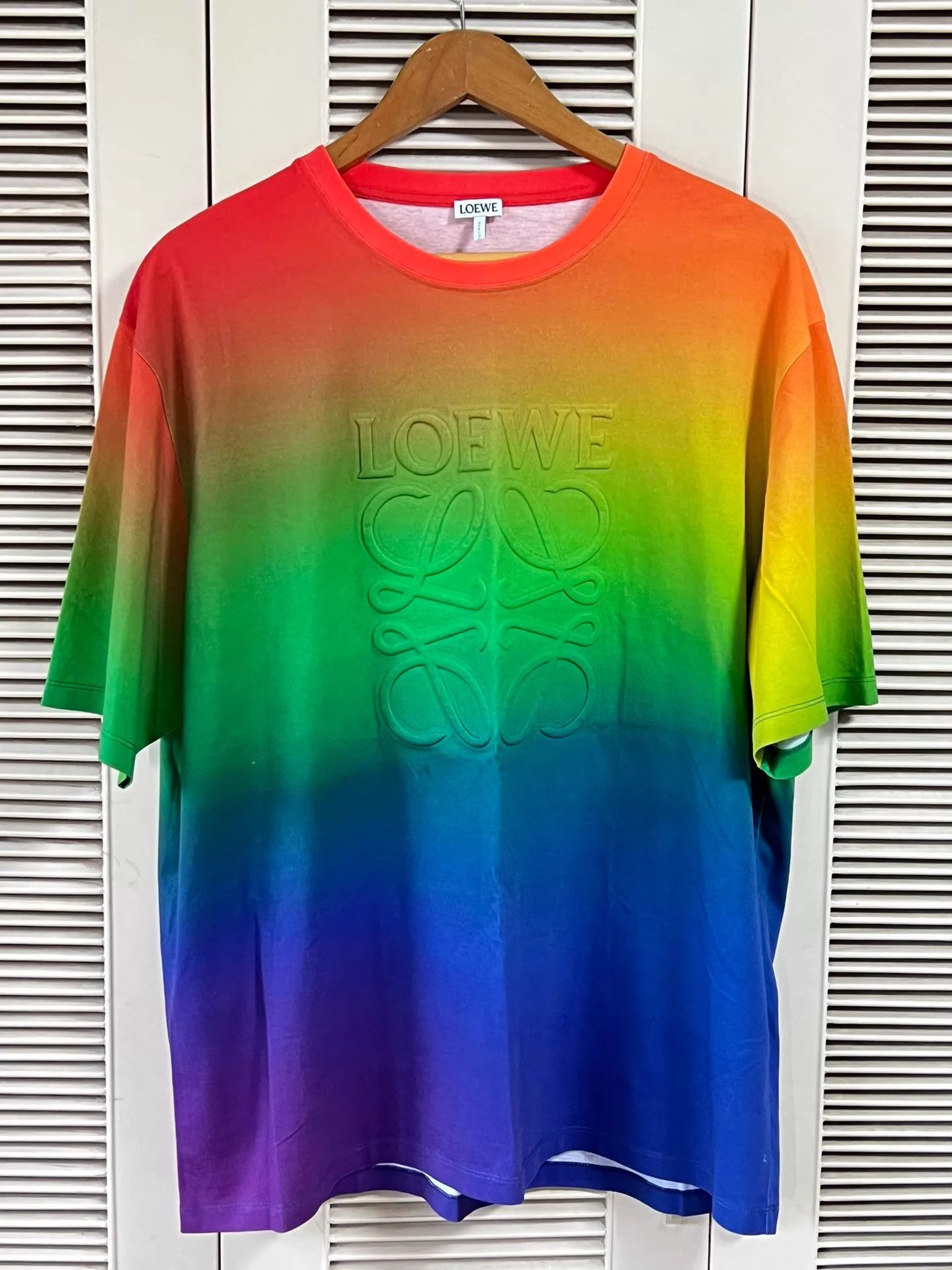 Loewe Loewe Rainbow Gradient Embossed Logo L Oversized T-shirt Size US L / EU 52-54 / 3 - 1 Thumbnail