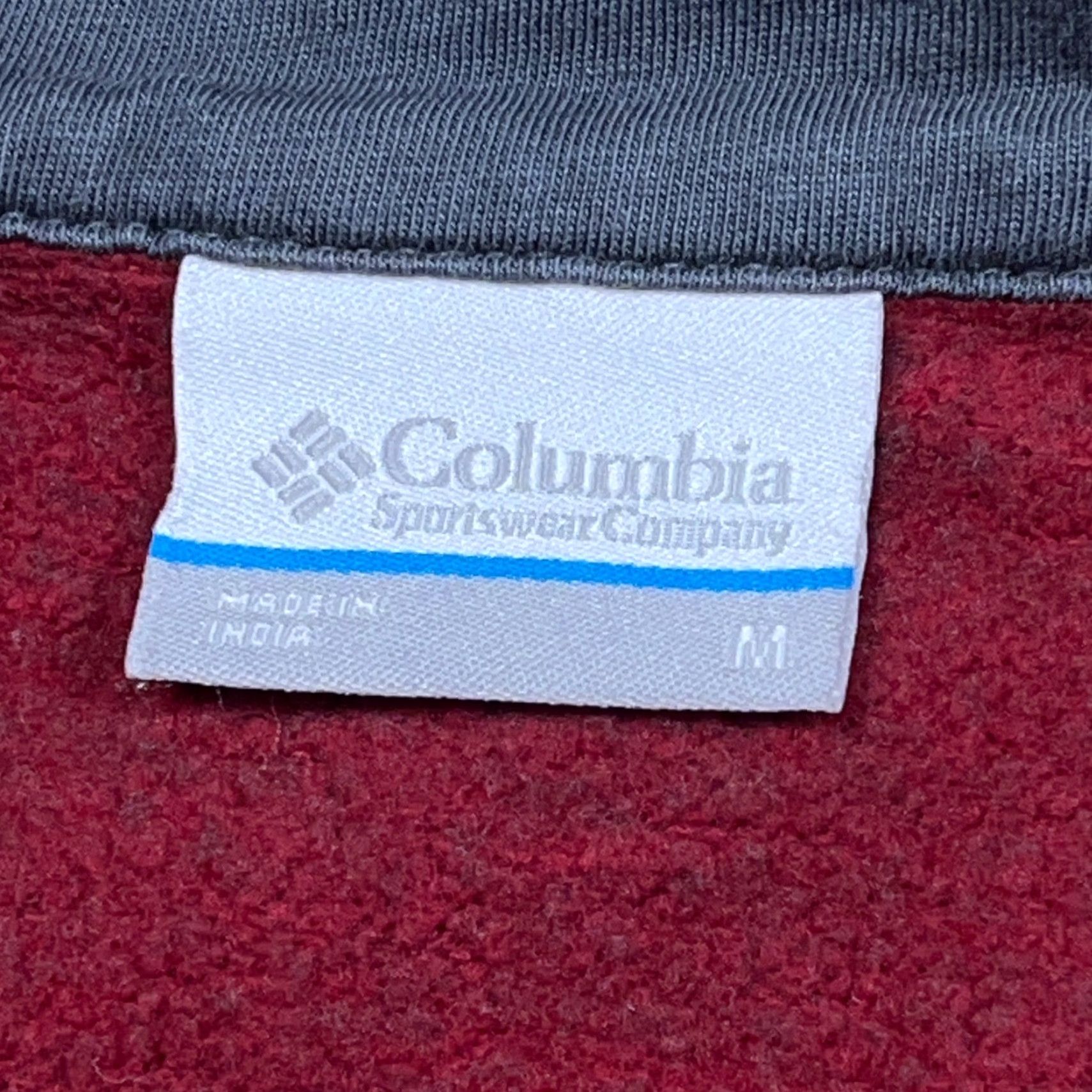 Vintage Columbia Sweater Men Medium Maroon Gray Pullover Fleece Sweatshirt Hiking Adult Size US M / EU 48-50 / 2 - 3 Thumbnail