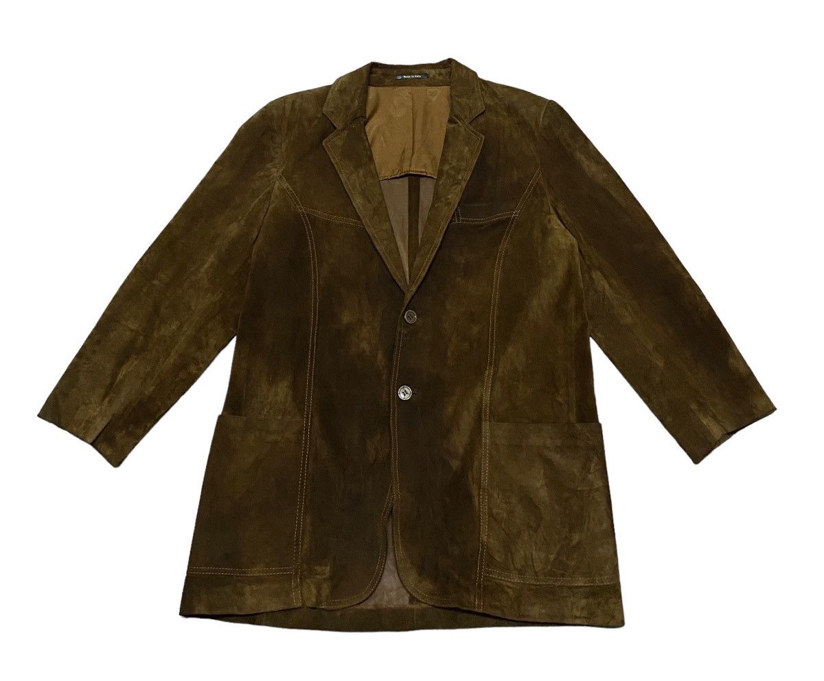 Rare Design Vintage Brand Bally Leather Suede Jacket 1990s Leather 