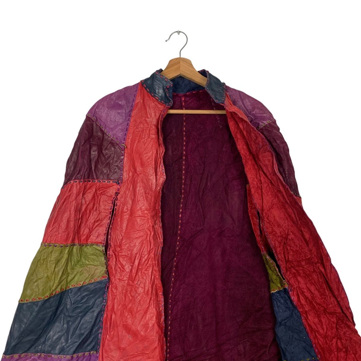 Handmade Handmade Patchwork Leather Cape #2165-C95 Size US XXL / EU 58 / 5 - 10 Thumbnail