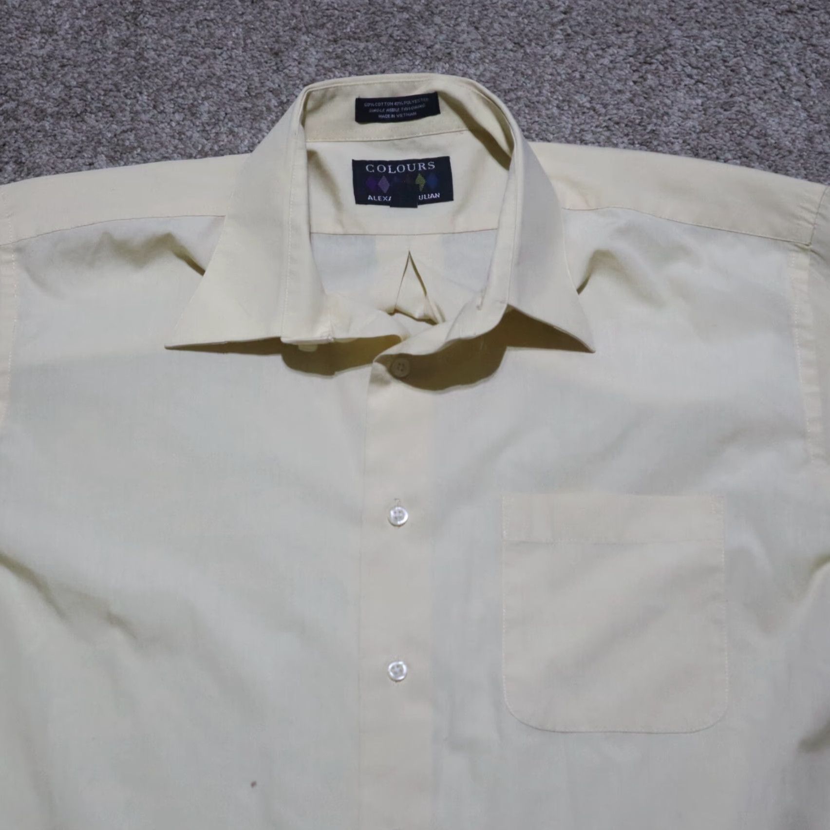 Alexander Julian Alexander Julian Shirt Men L Yellow long sleeve cotton Size US L / EU 52-54 / 3 - 2 Thumbnail