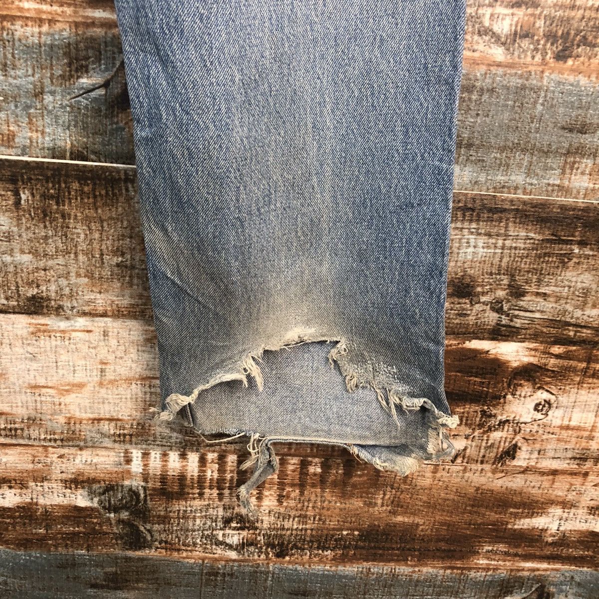 Levi's Levis 501xx vintage Blue ripped Denim Pants #A2571 Size US 35 - 21 Thumbnail