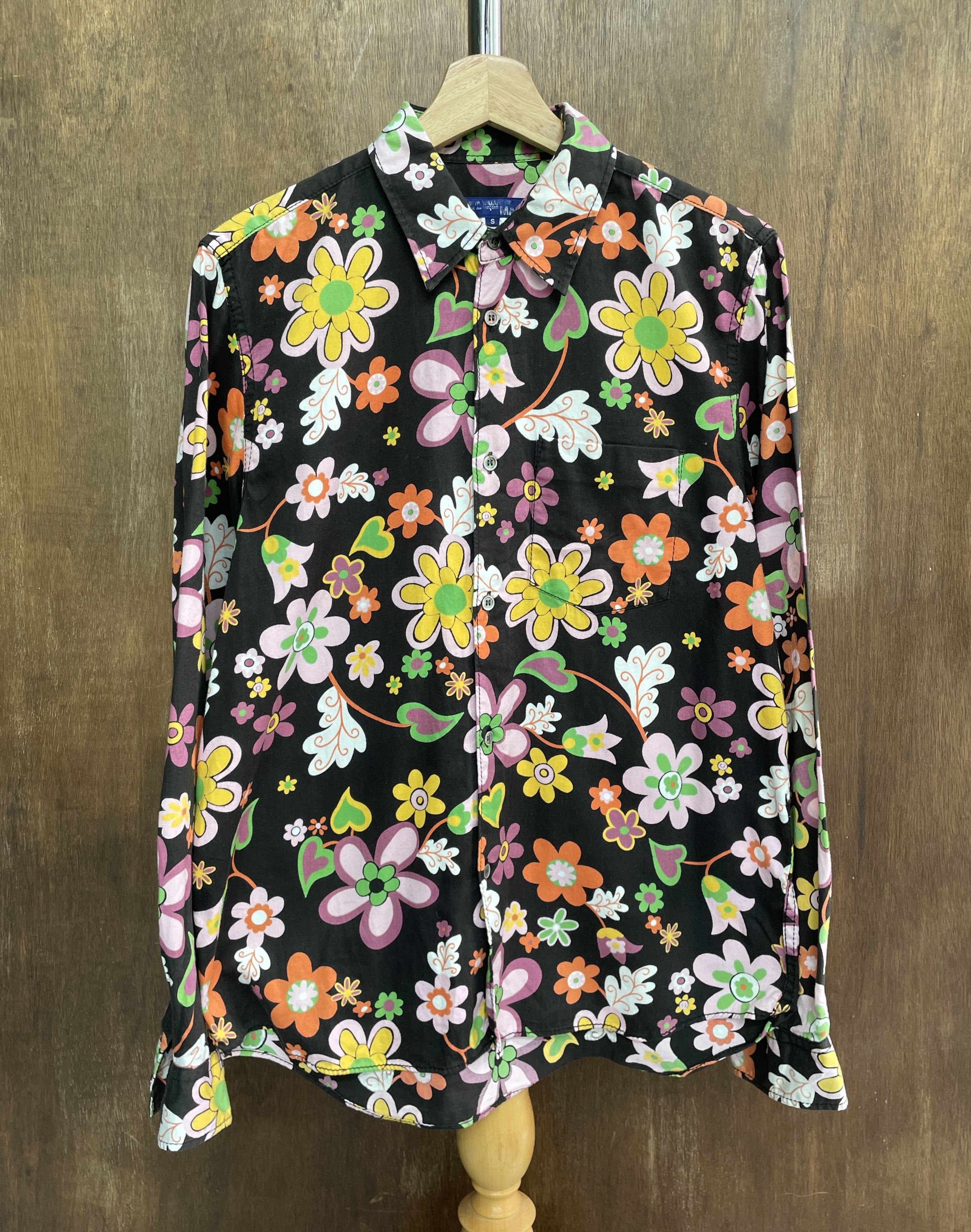 COMME DES GARCONS SHIRT B013 FLOWER PRINT SHIRT WHITE