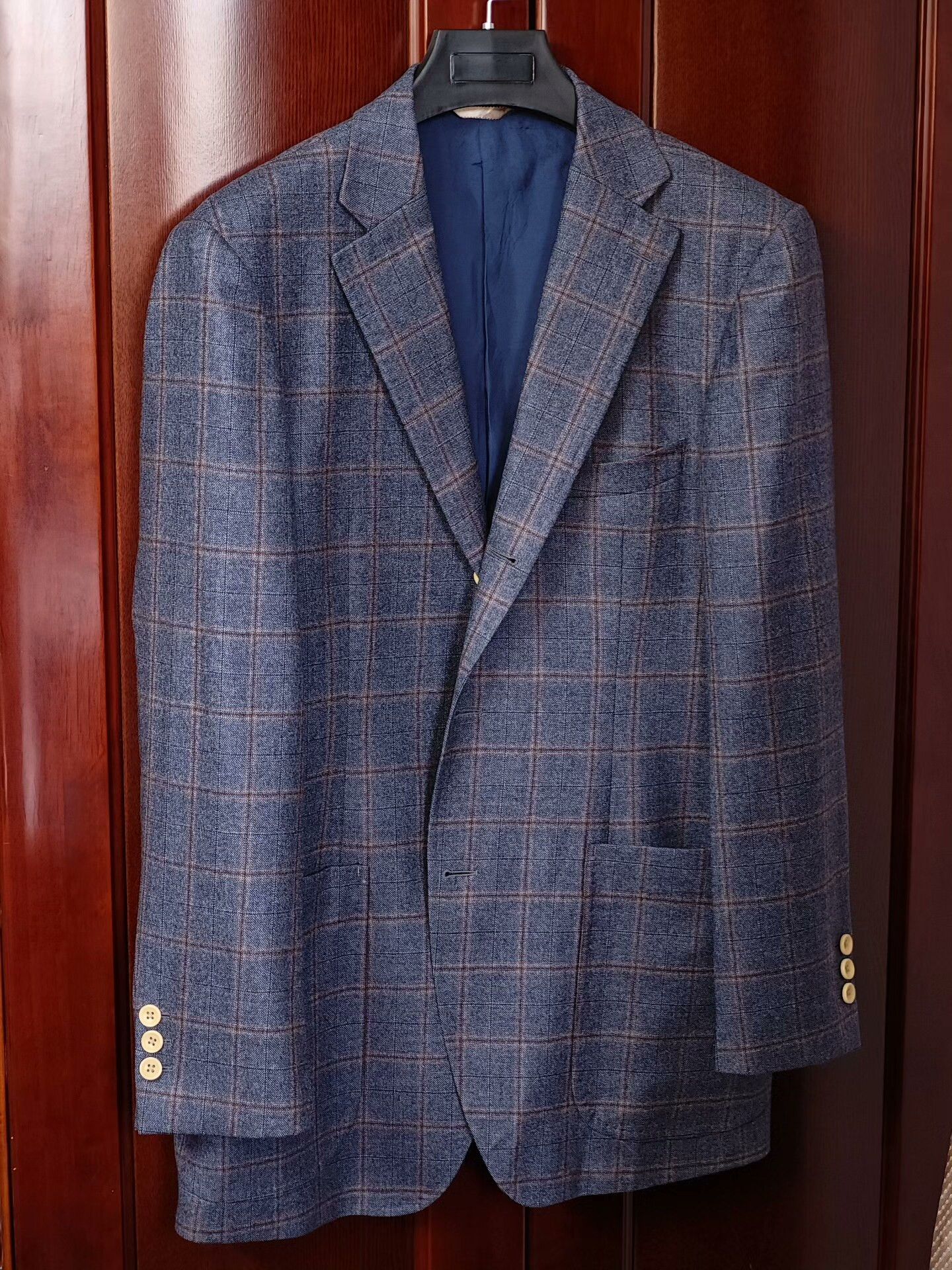 Japanese Brand Italian Wool Blazer with Check Pattern Size US M / EU 48-50 / 2 - 1 Thumbnail