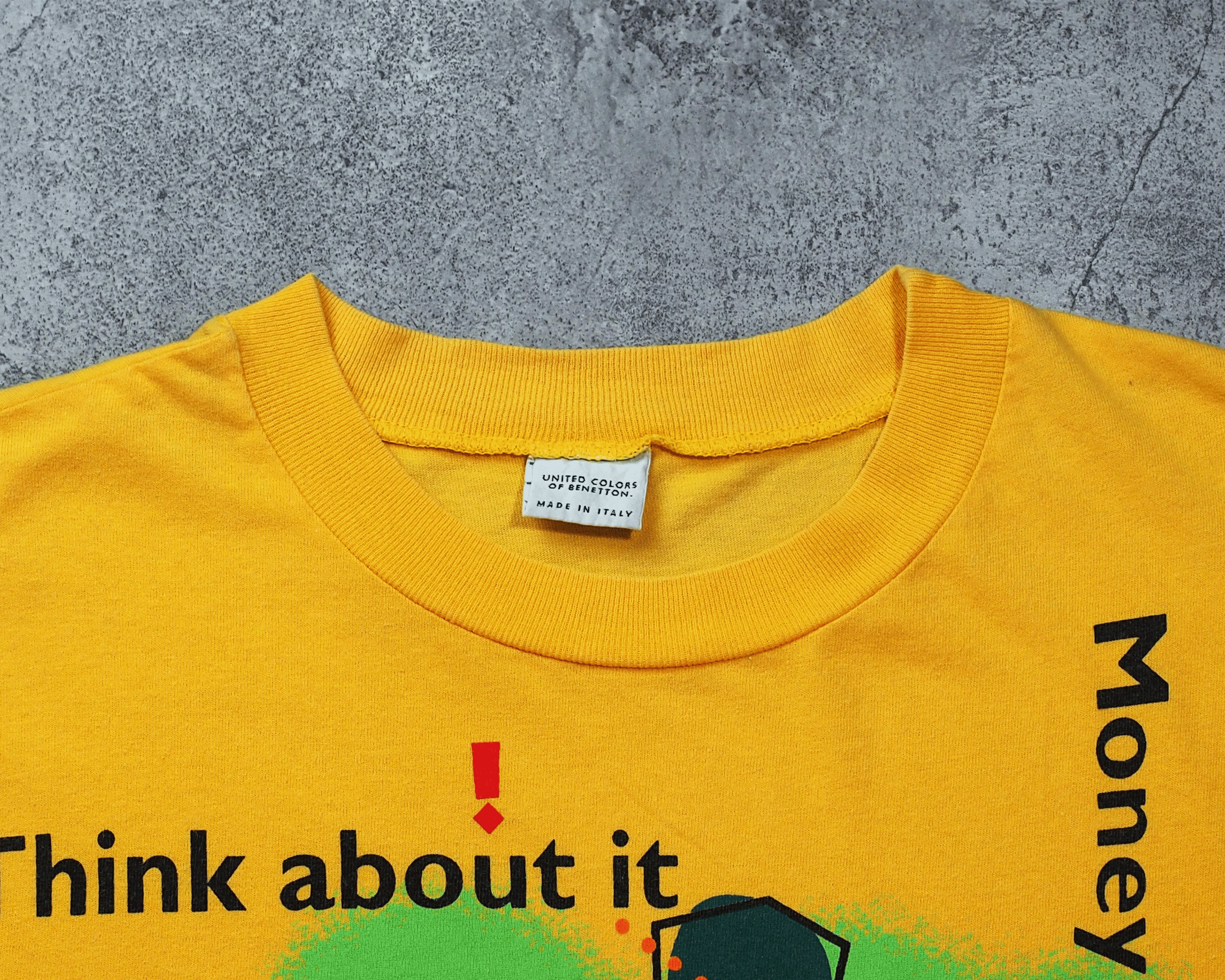 Vintage Vintage 1990s Benetton "Think About It" Shirt L Size US L / EU 52-54 / 3 - 3 Thumbnail