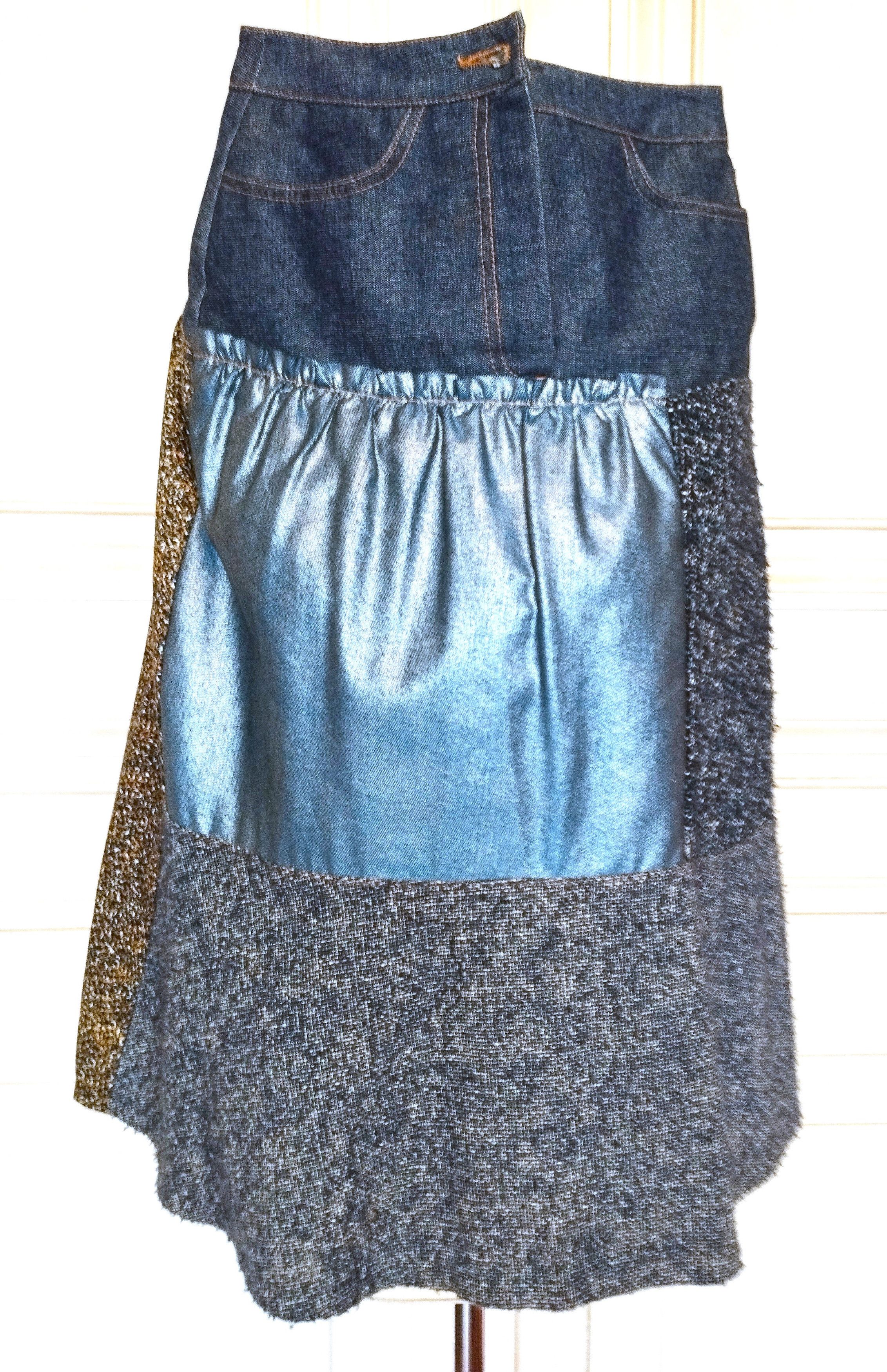 Christian Lacroix Christian Lacroix Jupe Denim Laine Schintz TXS/S Size 25" / US 0 / IT 36 - 9 Thumbnail