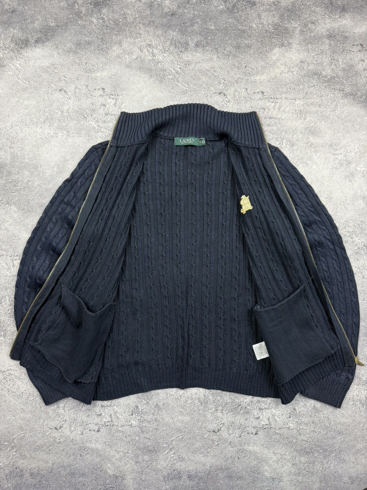 Polo Ralph Lauren Polo Ralph Lauren Green Label Cable Knit Full Zip Sweater Size M / US 6-8 / IT 42-44 - 12 Thumbnail