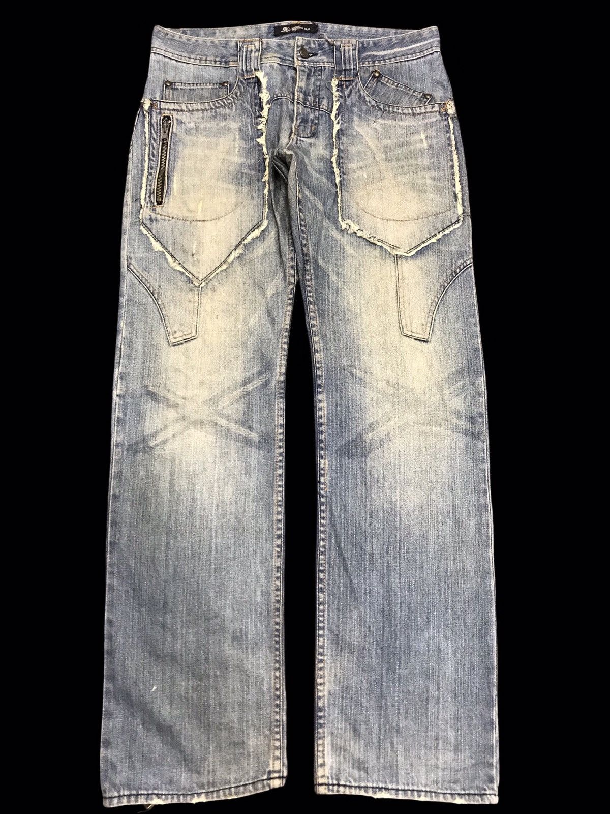 💥AVANT GARDE💥Root Three Unfinished Edge Style Denim F341