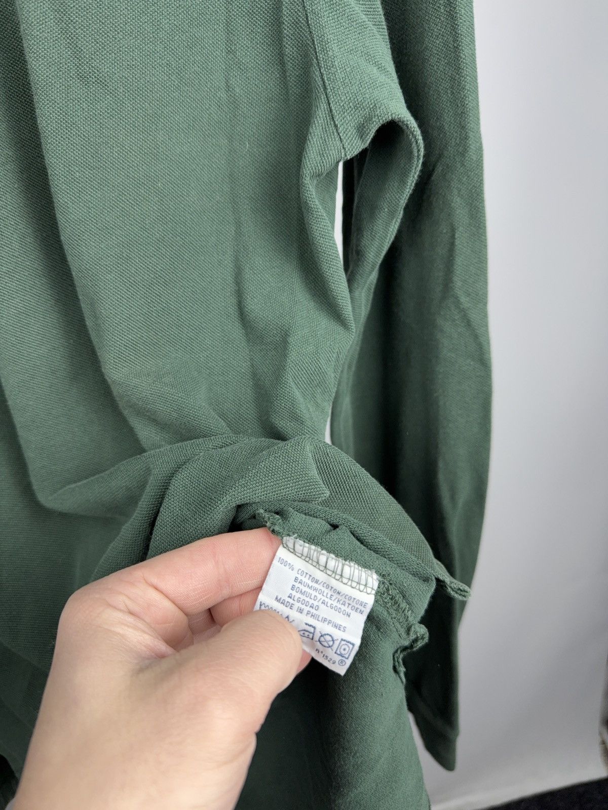 Polo Ralph Lauren 90s Vintage Polo Ralph Lauren Green Long Sleeve Polo Shirt Size US M / EU 48-50 / 2 - 11 Thumbnail