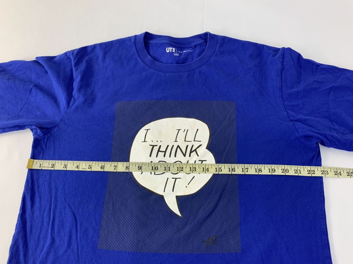 Japanese Brand Roy Lichtenstein Think About It Humor Quotes Pop Art Tee Size US XL / EU 56 / 4 - 8 Thumbnail