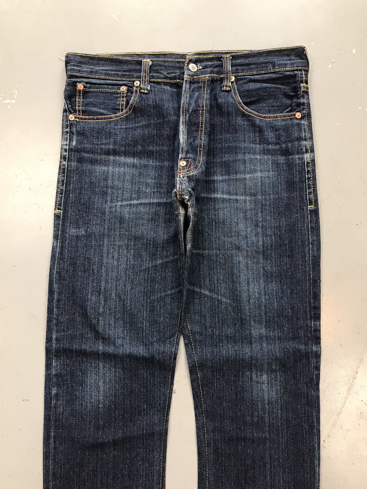 Japanese Brand × Vintage Vintage Evisu inspired seagull SpellOut embroidered denim Size US 34 / EU 50 - 4 Thumbnail