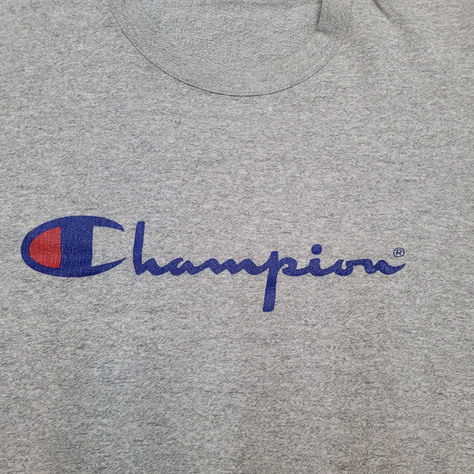 Champion VTG 80s Champion Script Logo T-Shirt Womens L Crop Baby Tee Size L / US 10 / IT 46 - 2 Thumbnail