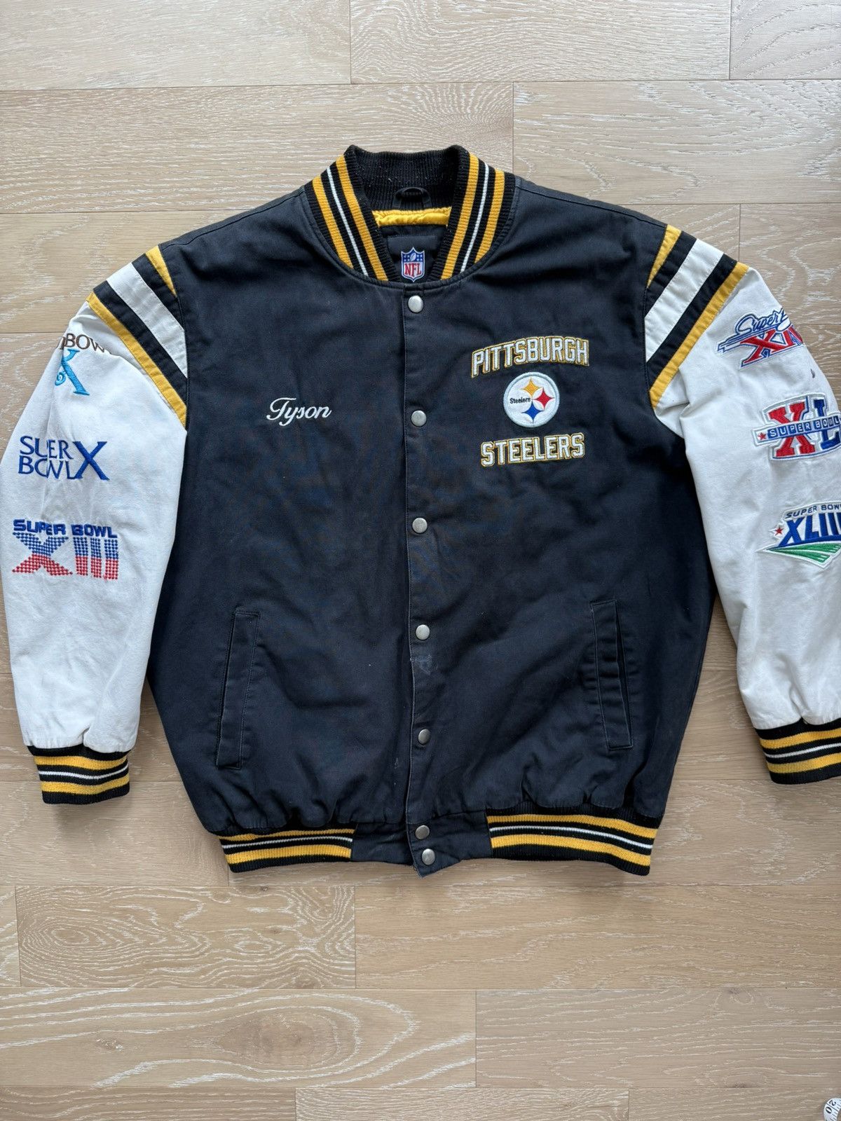 NFL Pittsburgh Steelers Letterman Varsity Super Bowl Jacket Size US XL / EU 56 / 4 - 13 Thumbnail