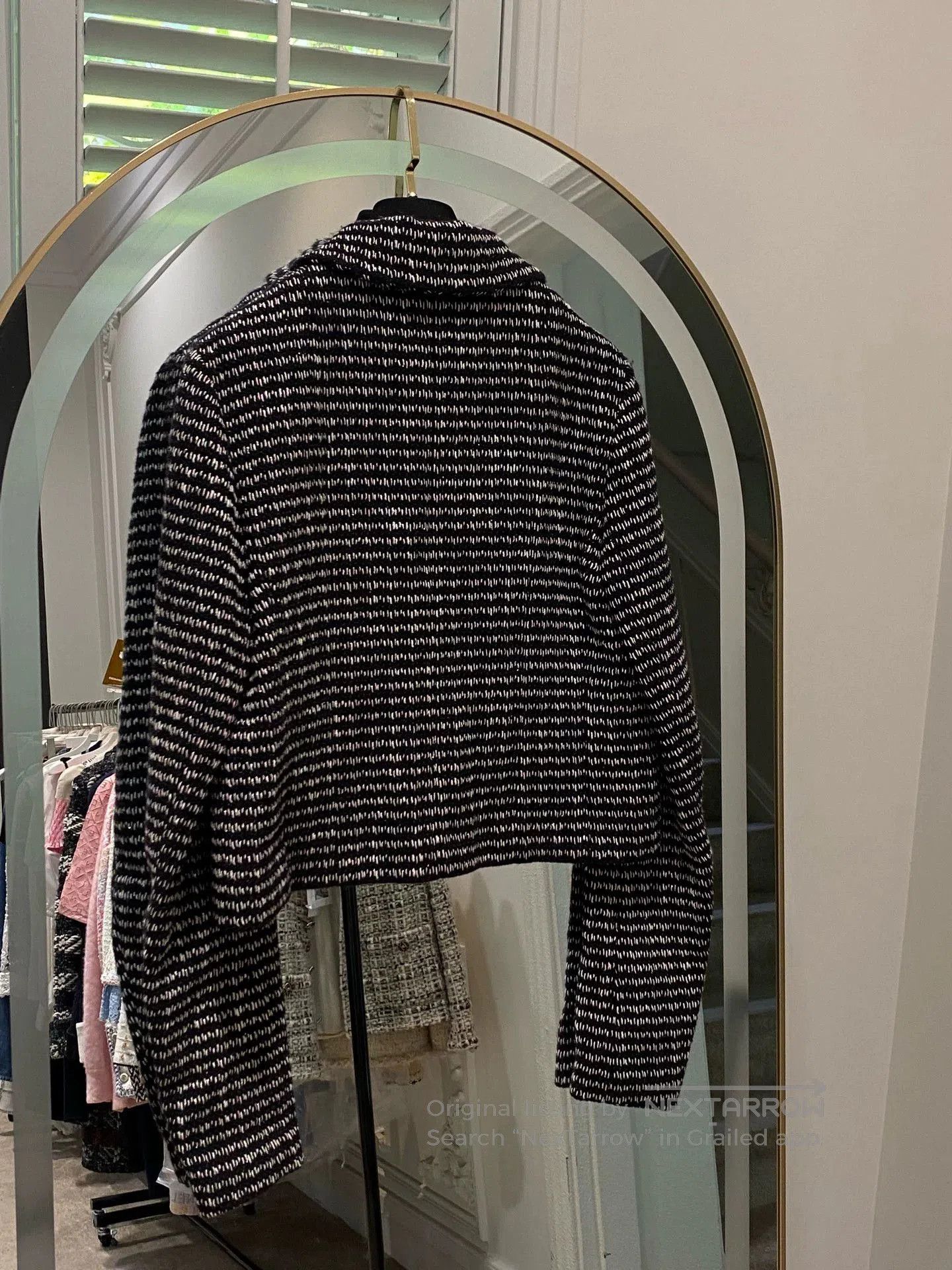 Chanel Chanel 2023 black and white plaid tweed jacket FR40. Size US M / EU 48-50 / 2 - 3 Thumbnail