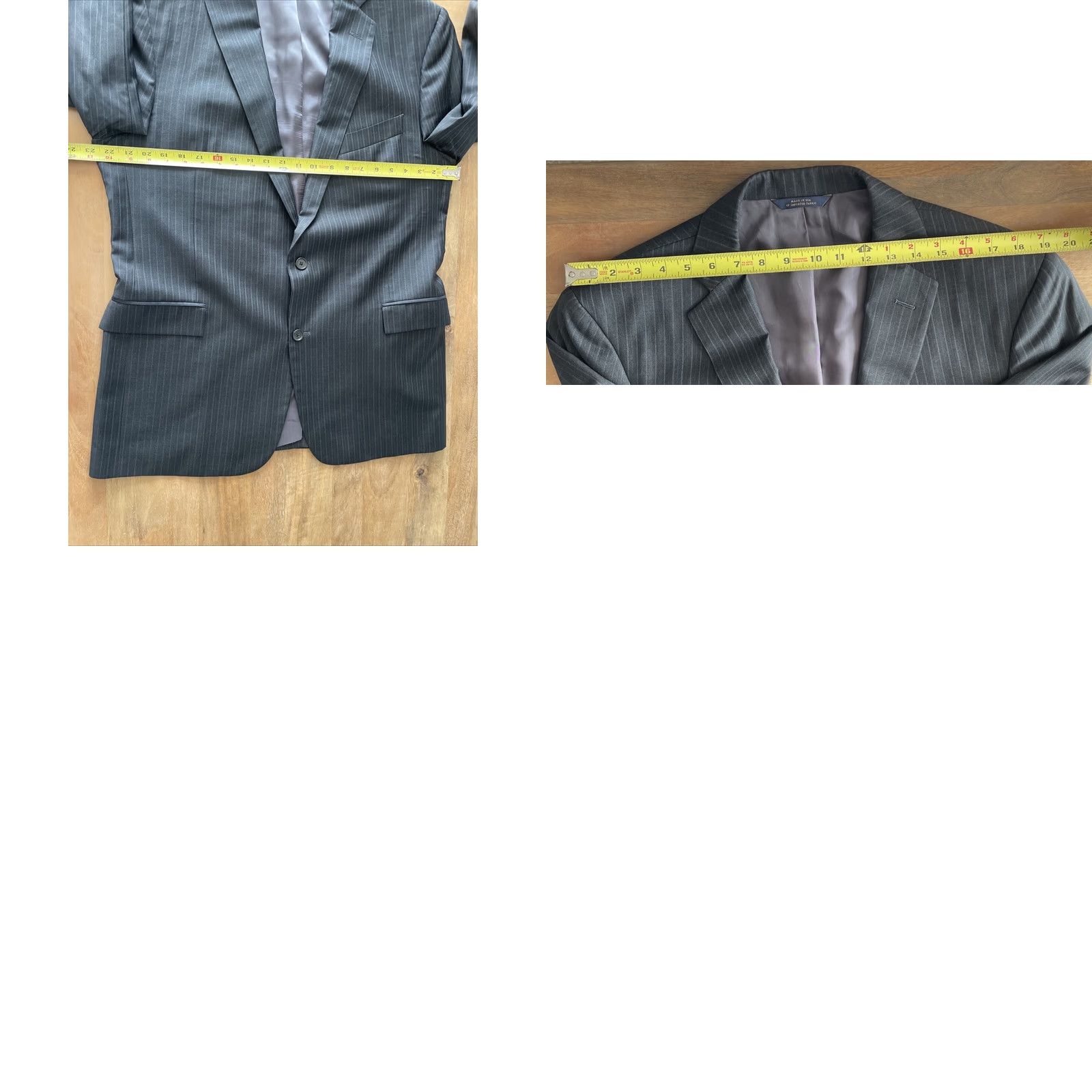 Brooks Brothers Brooks Brothers Sport Coat Gray 44L Wool Pinstripe Single-Breasted Two-Button Classic Dress Coat jacket Men Size US S / EU 44-46 / 1 - 9 Thumbnail
