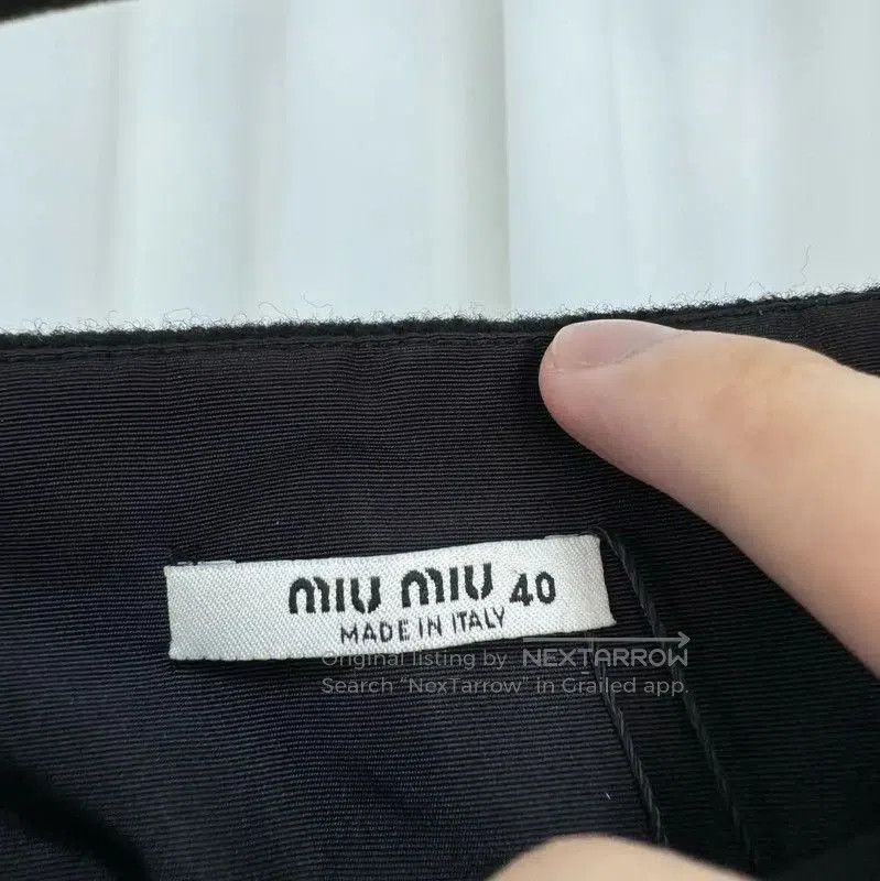 Miu Miu Miu Miu Black Wool A-Line Skirt for Summer . Size 27" / US 4 / IT 40 - 5 Thumbnail