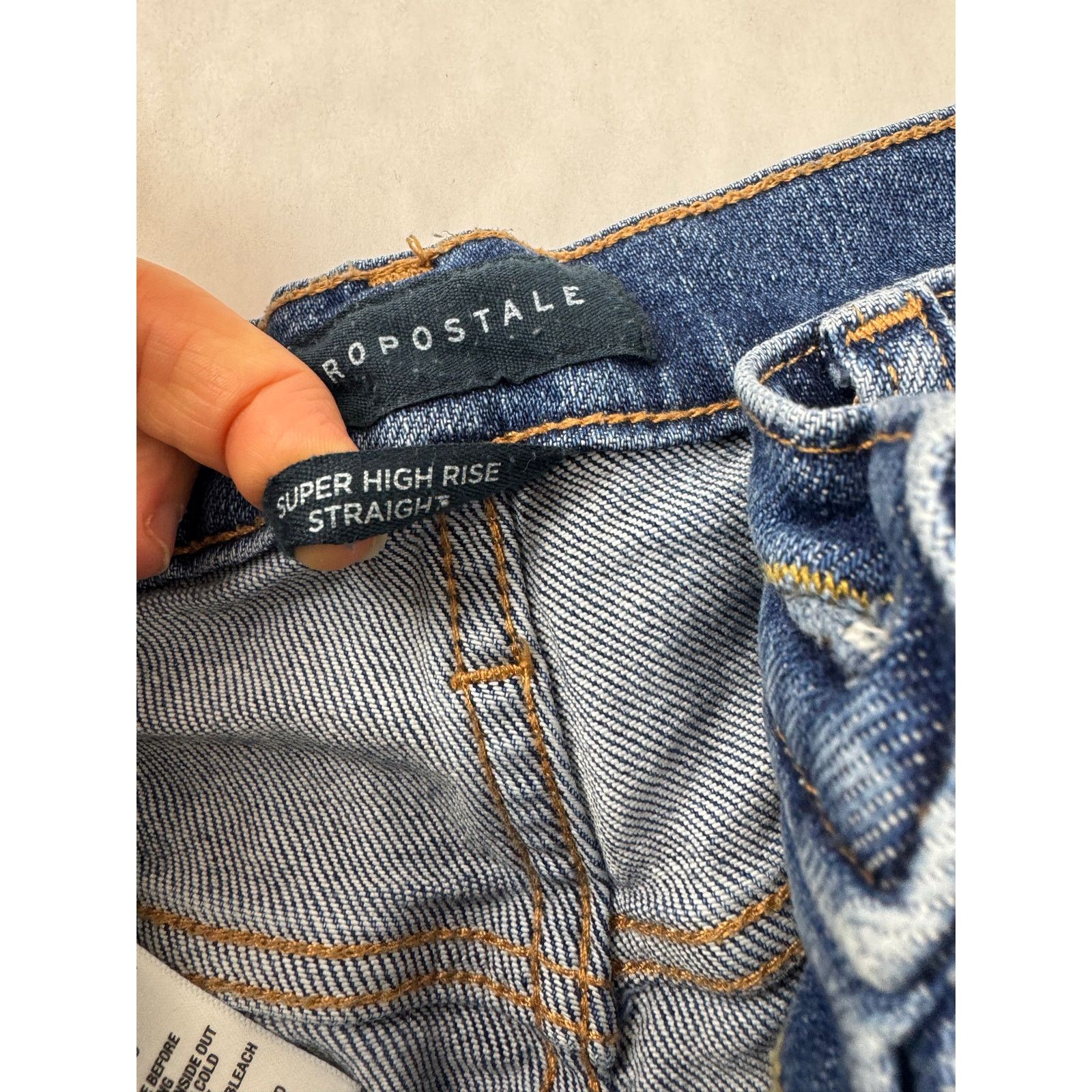 Aeropostale Aeropostale Super High Rise Straight Jeans Button Fly - 8 Size 30" / US 8 / IT 44 - 9 Thumbnail