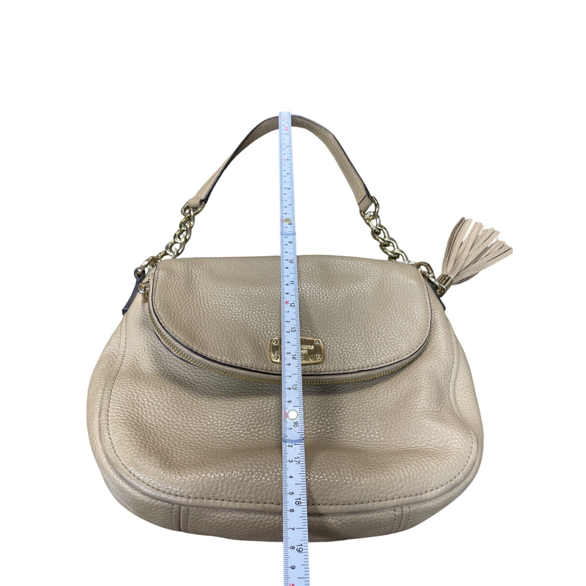 Michael Kors Michael Kors Bedford Flap wms beige leather pebbled shoulder Size ONE SIZE - 9 Thumbnail