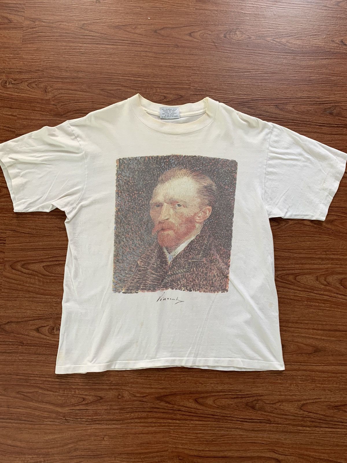 image of Art x Vintage Vincent in White, Men's (Size Large)