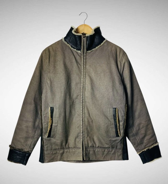 Designer Vintage Rallys Duck Canvas + Leather Zipper Jacket Size US L / EU 52-54 / 3 - 1 Thumbnail