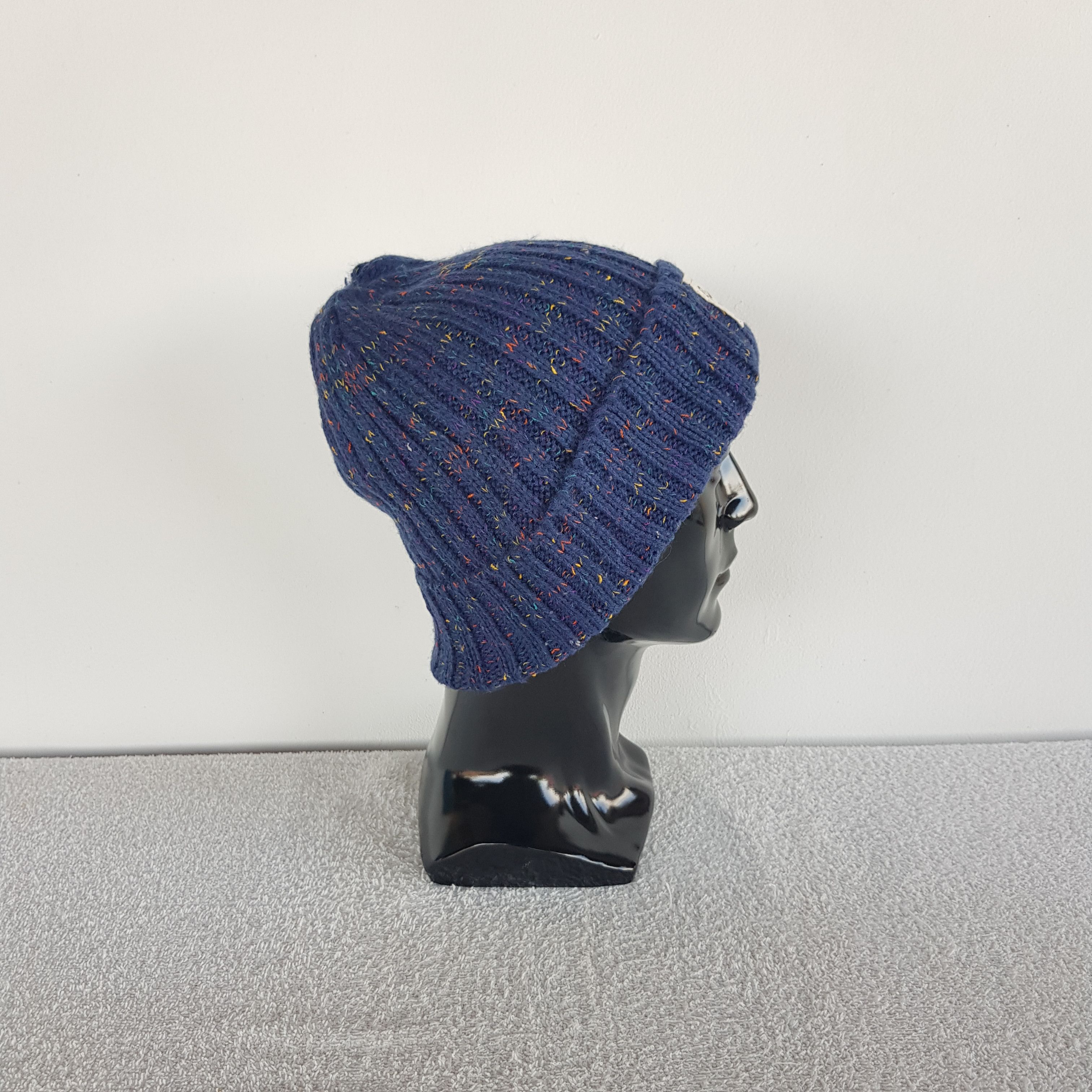 Homespun Knitwear Vintage Japanese Fair Isle Ribbed Knit Beanie Snow Caps Hats Size ONE SIZE - 3 Thumbnail