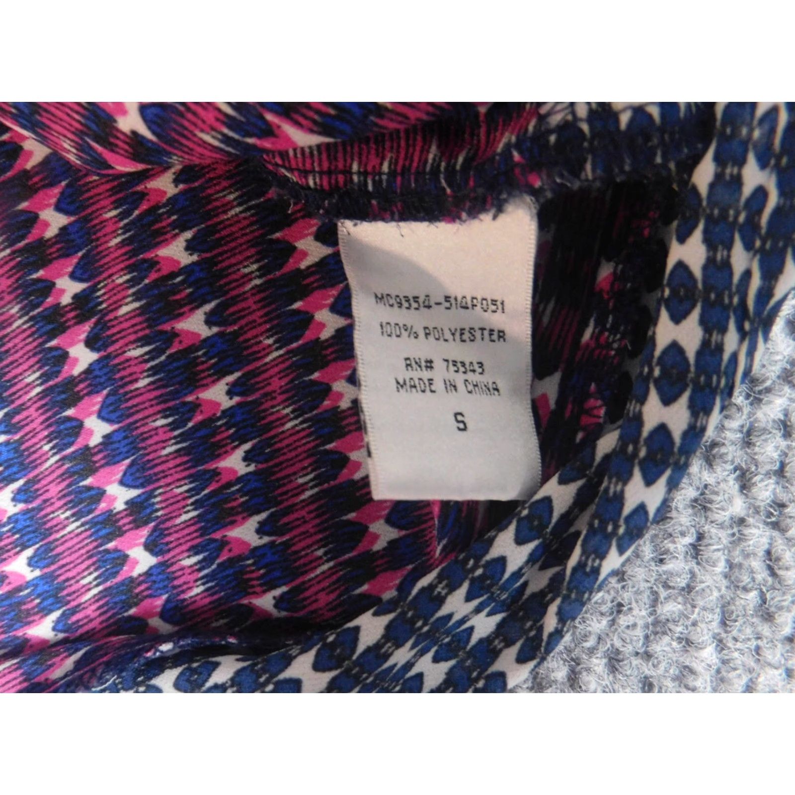 Willi Smith Willi Smith Blouse Womens S Pink Striped Pullover Collared Long Sleeve Button Polyester Regular Stretch Casual Vintage No Size S / US 4 / IT 40 - 7 Thumbnail
