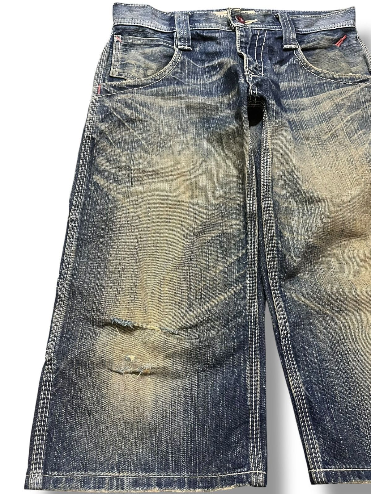 Edwin Vintage Edwin 503 Blue Trip Mudwash Short Denim Size US 30 / EU 46 - 3 Thumbnail