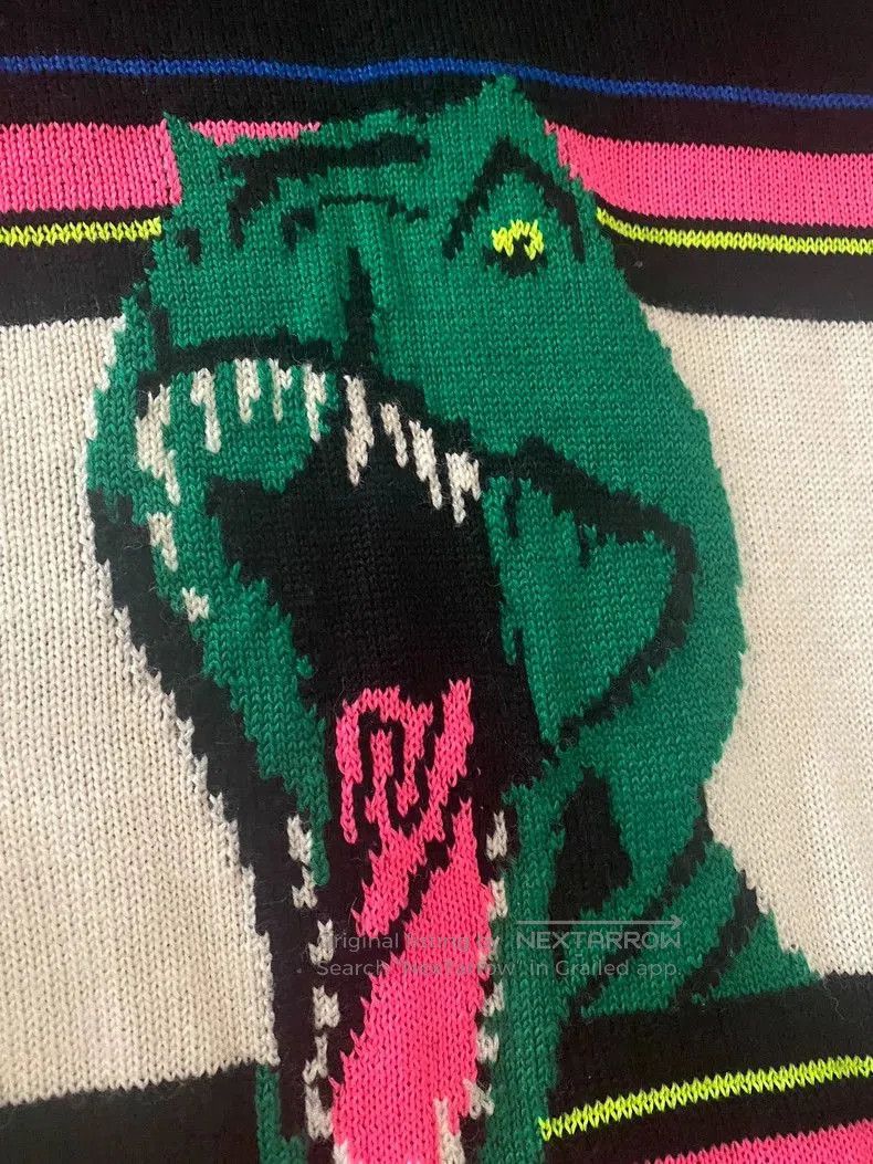 Saint Laurent Paris Saint Laurent Paris Dinosaur Print Sweater. Size US XS / EU 42 / 0 - 2 Thumbnail