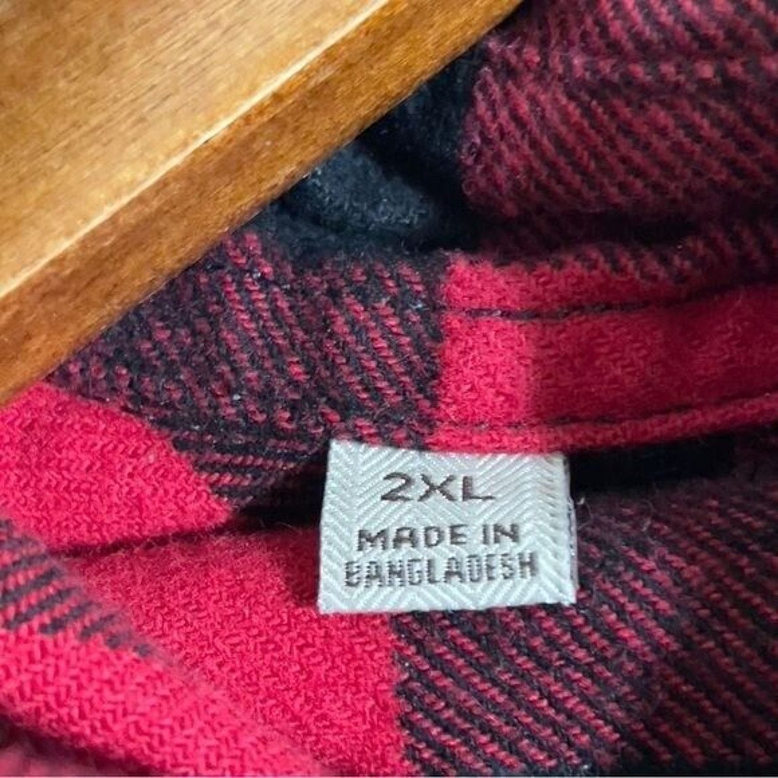 Other Jachs Brawny Buffalo Plaid Red Black Mens Flannel Shirt 2X Size US XXL / EU 58 / 5 - 6 Thumbnail