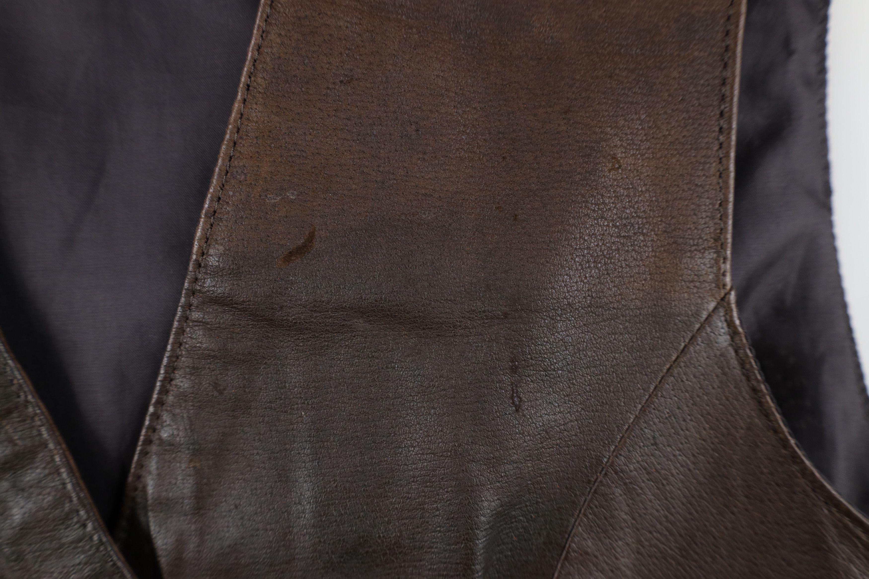 Vintage Vintage 90s Streetwear Buckle Back Leather Vest Jacket Brown Size XL / US 12-14 / IT 48-50 - 4 Thumbnail