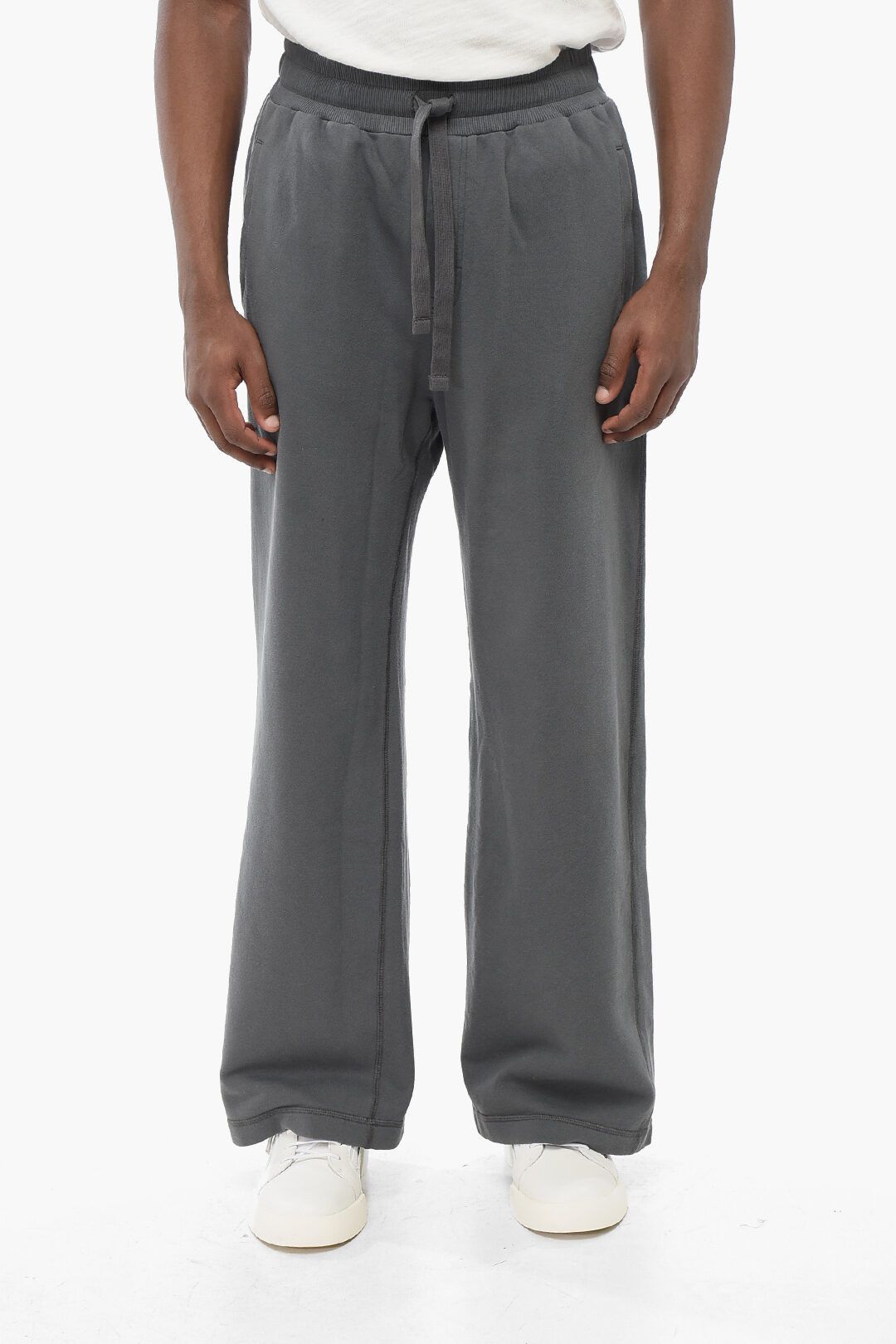 Dolce & Gabbana og1mm0825 Brushed Cotton Wide Leg Sweatpants & Joggers Grey Size US 34 / EU 50 - 1 Thumbnail
