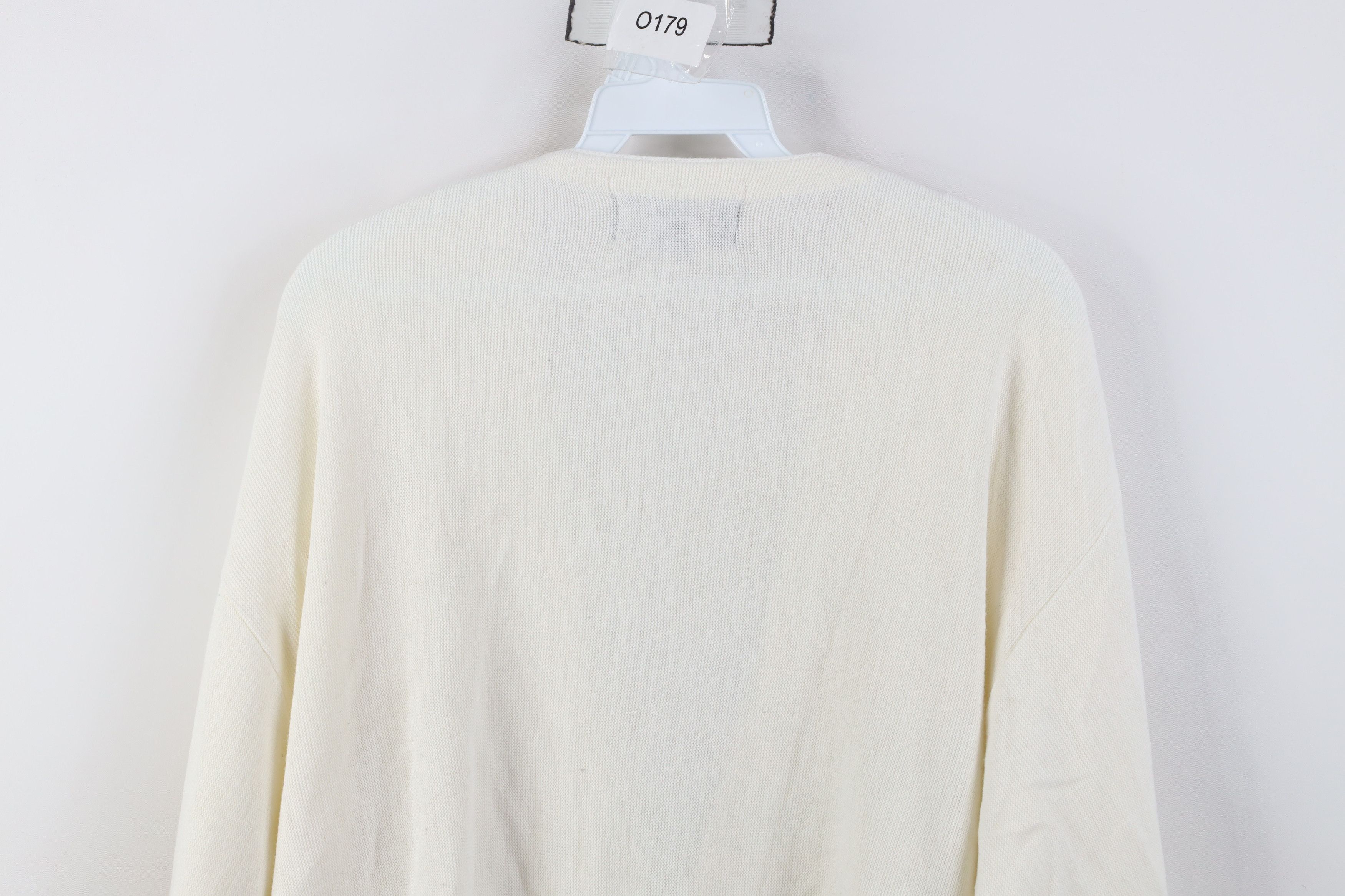 Vintage Vintage 70s Streetwear Blank Knit Cardigan Sweater Cream USA Size US XL / EU 56 / 4 - 9 Thumbnail