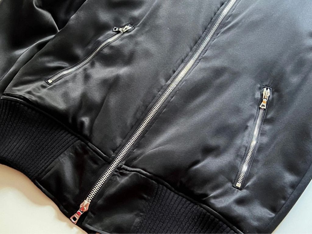 Amiri Amiri Black Silk Bomber Jacket Size US M / EU 48-50 / 2 - 9 Thumbnail