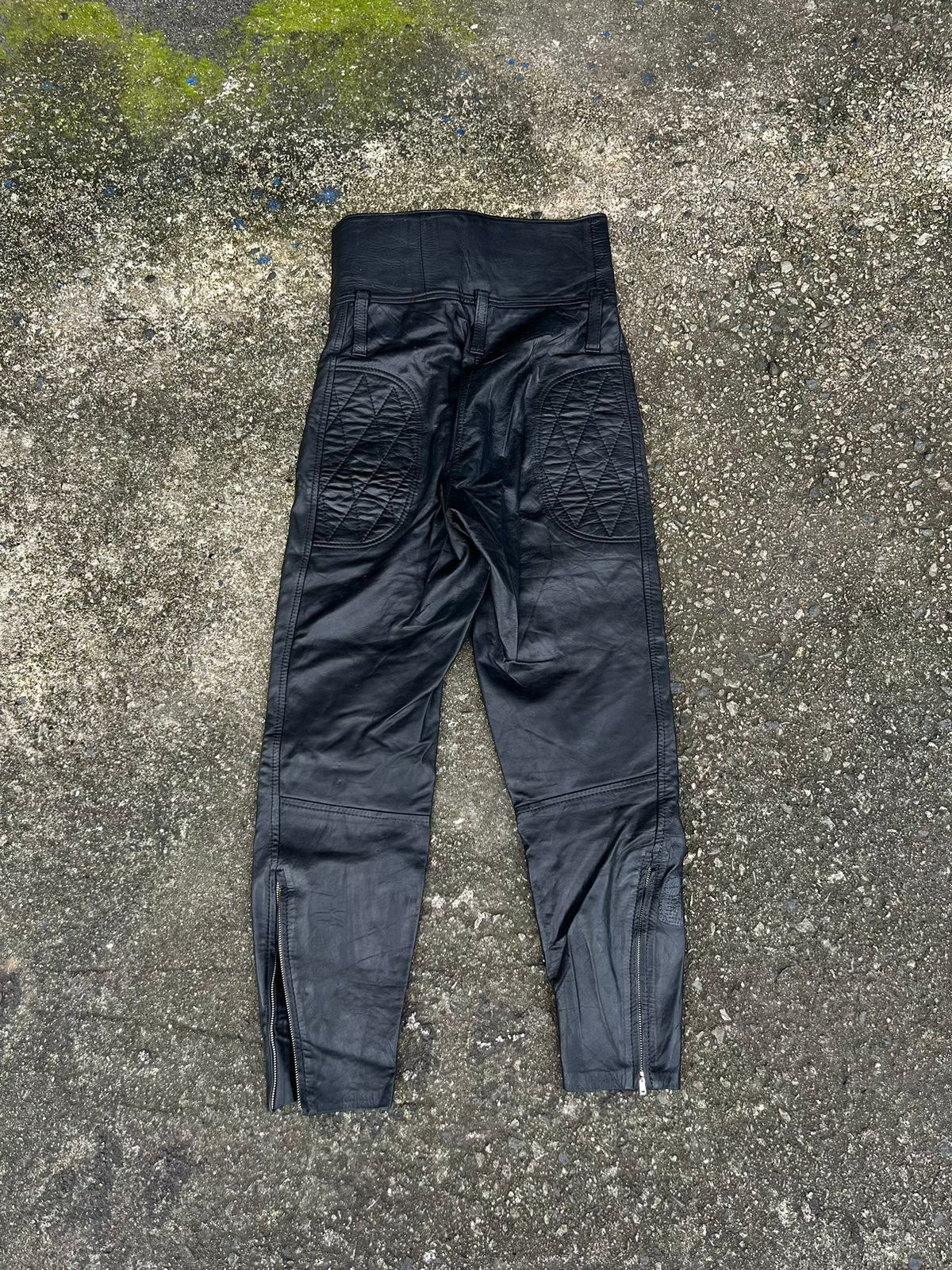 Genuine Leather × Japanese Brand × Vintage genuine leather high waist buckle pants rick owens style Size 30" / US 8 / IT 44 - 5 Thumbnail