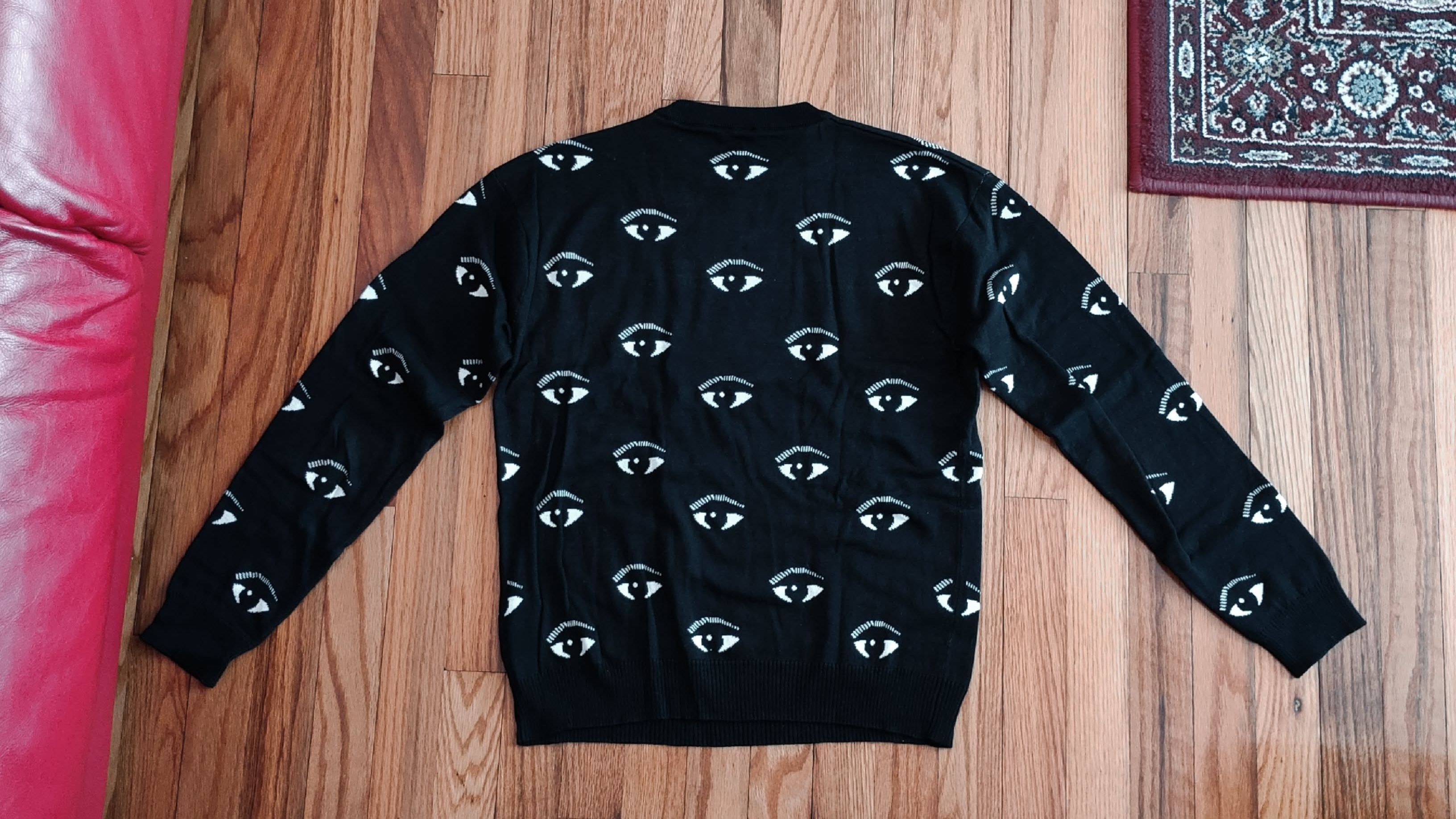 Kenzo Kenzo Black All Over Eye Cotton Knit Sweatshirt XS Size US XS / EU 42 / 0 - 2 Thumbnail
