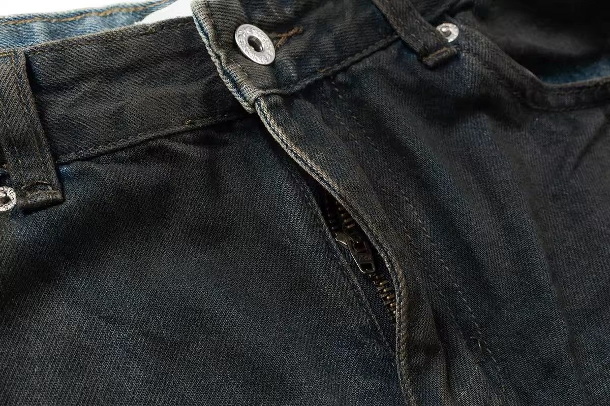 Jean × Vintage Washed Blue Ripped Baggy Jeans Size US 31 - 4 Thumbnail
