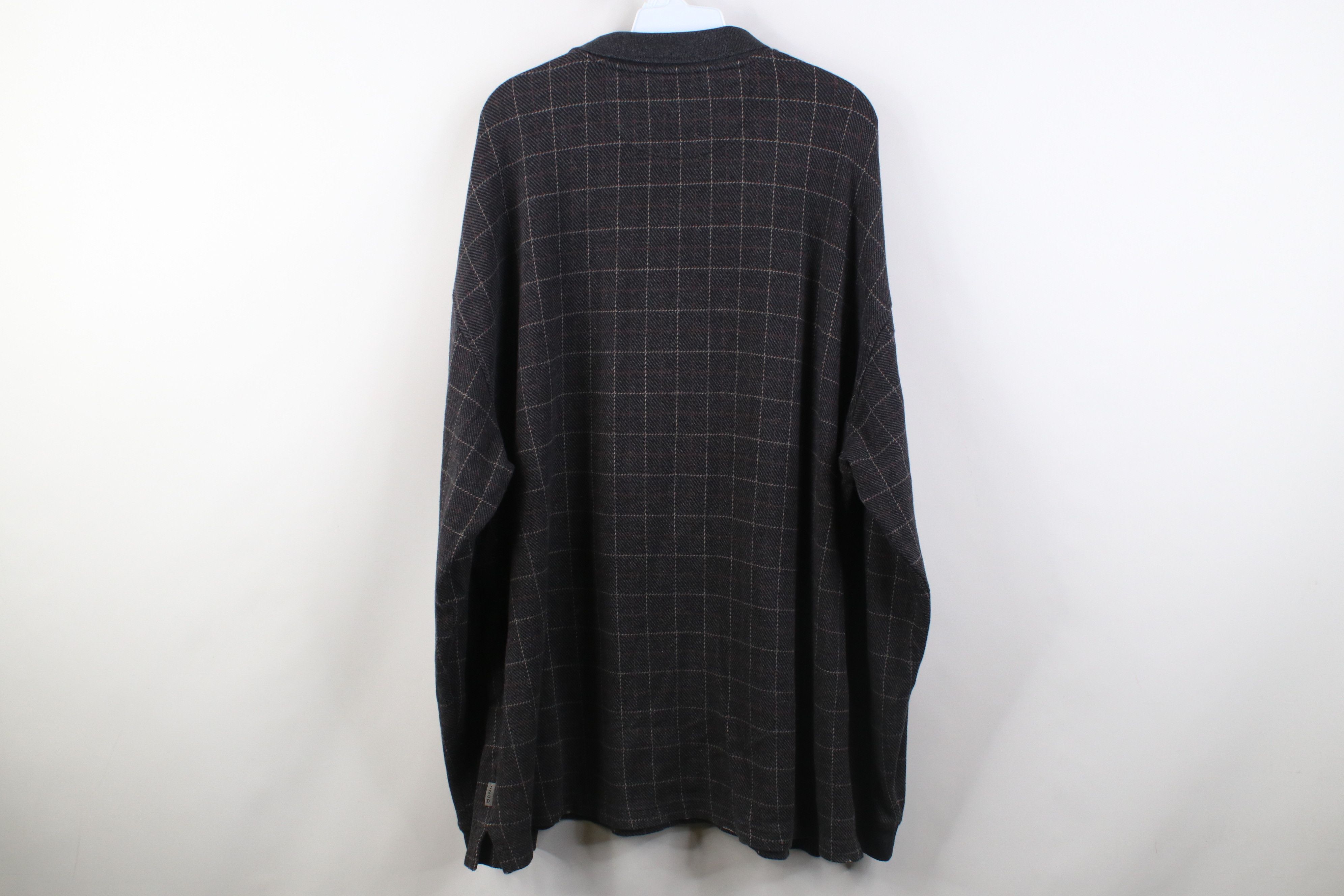 Vintage Vintage 90s Streetwear Fit Knit Long Sleeve Rugby Polo Shirt Size US XL / EU 56 / 4 - 9 Thumbnail