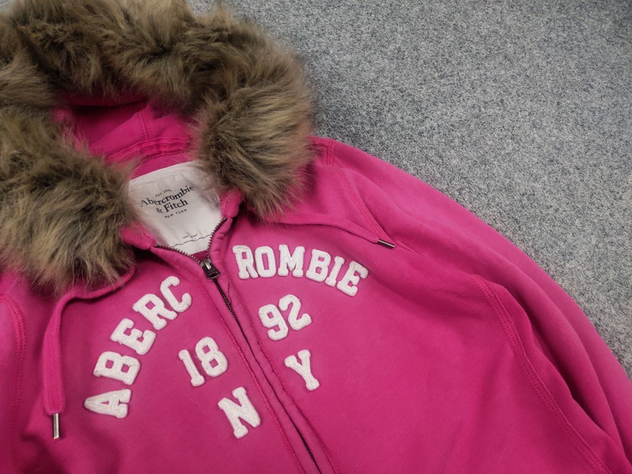 If Six Was Nine Rare Vintage Abercrombie Fur Zip Hoodie if six was nine Y2K Size L / US 10 / IT 46 - 5 Thumbnail